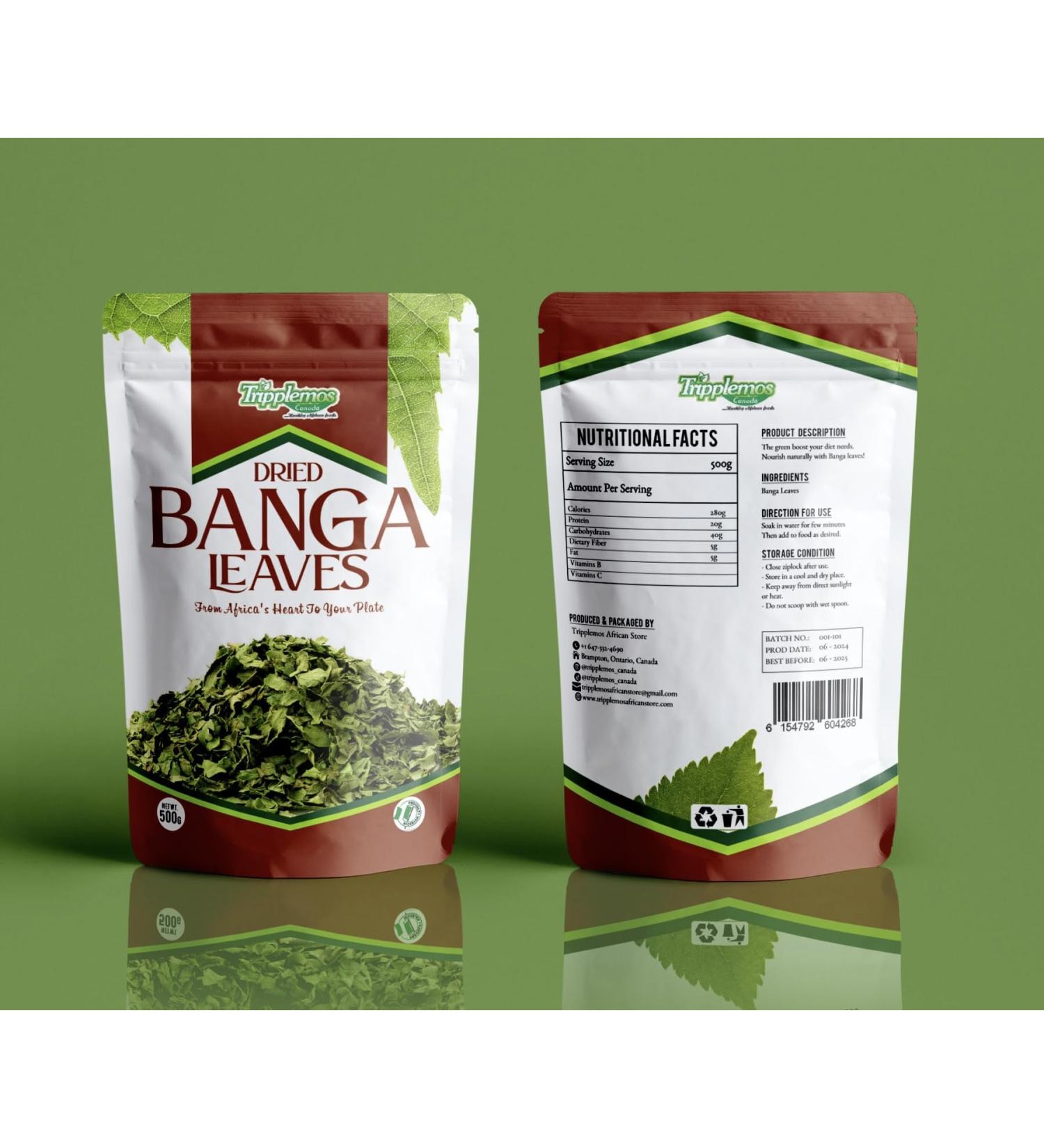 Tripplemos Dried Banga Leaves 500g