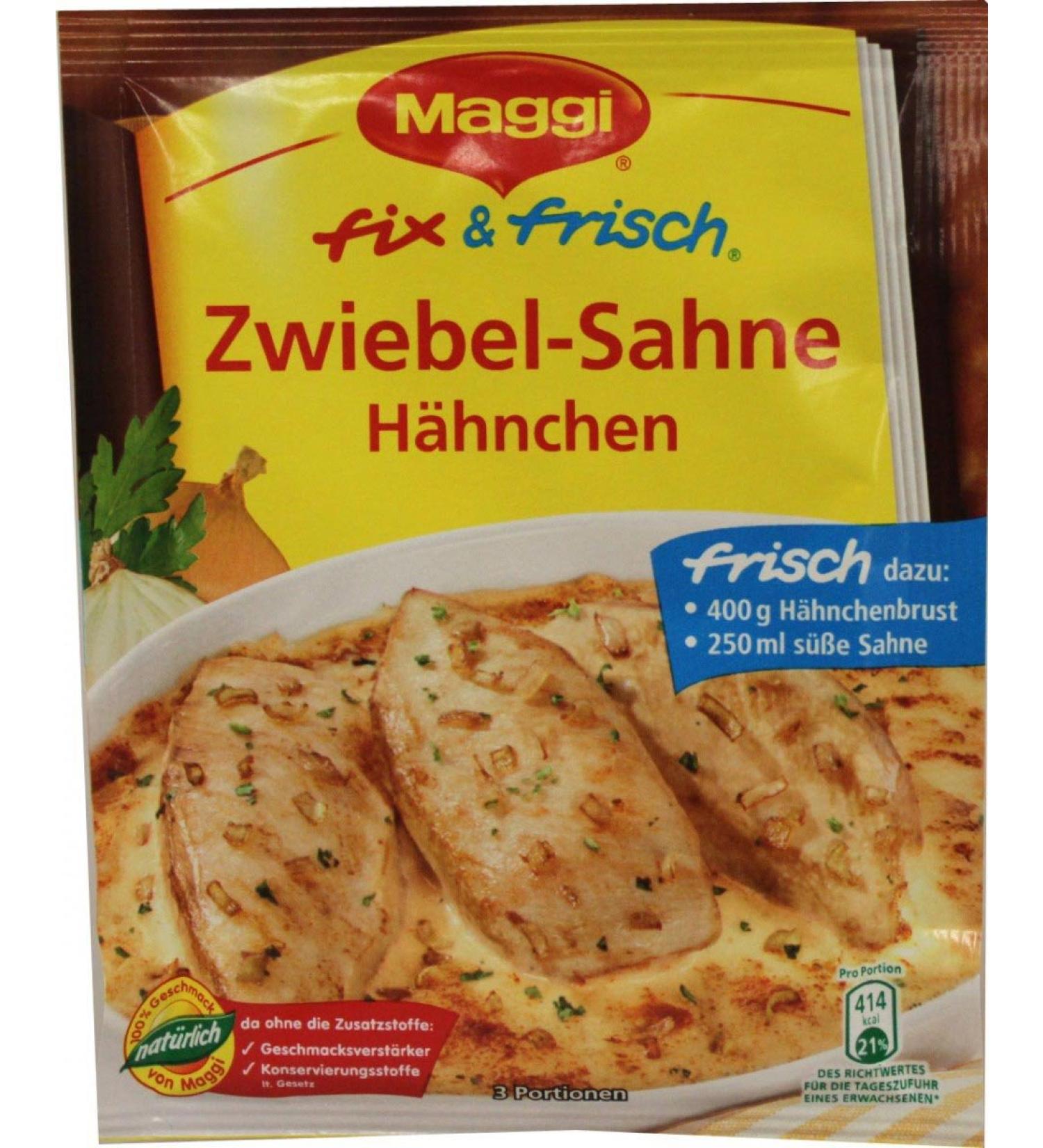 Maggi Fix fr Zwiebel-Sahne-Hhnchen