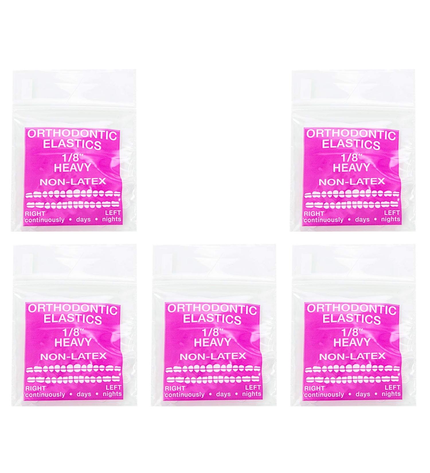 JMU Orthodontic Elastics 1/8 Heavy Latex-Free Dental Rubber Bands 500 Pack USA-Made - Buy Online on GoSupps.com