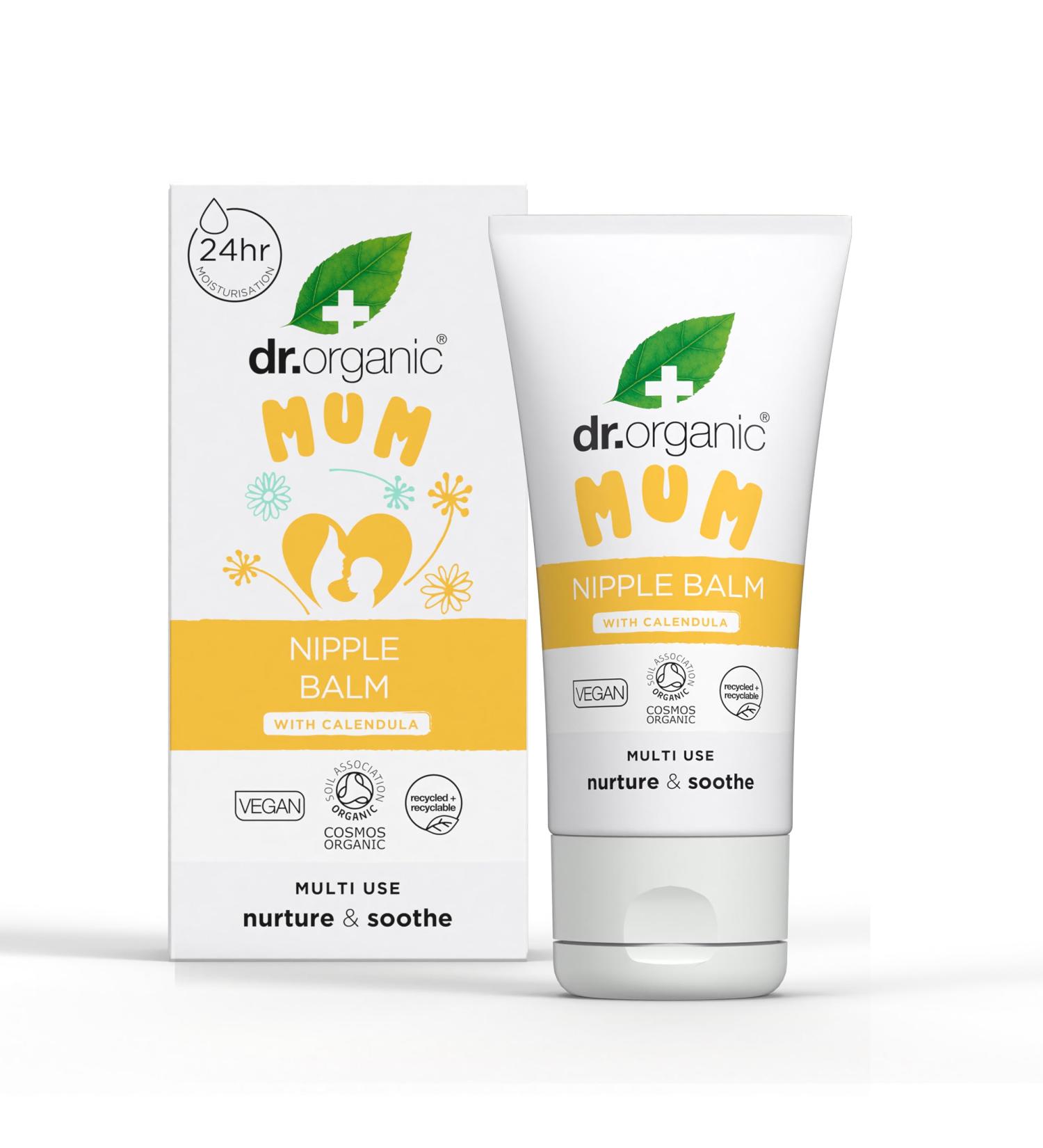 DR Organic Nipple Balm with Calendula & Lanolin - Natural Relief for Cracked Nipples | Vegan & Organic Certified | 30ml - Buy Online on GoSupps.com