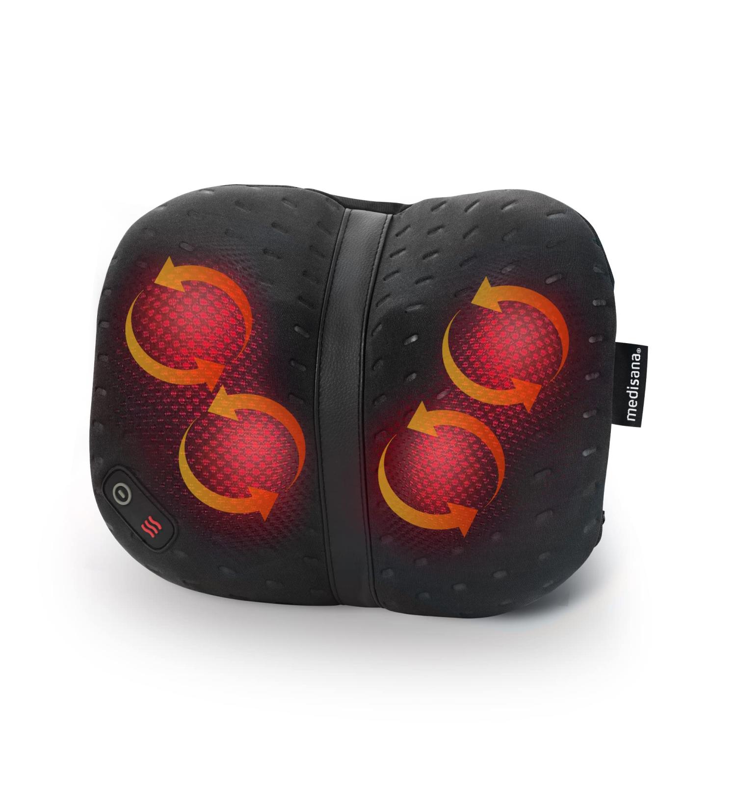 Medisana CL 300 Shiatsu Massage Pillow with Heat - Ergonomic Back & Neck Relief 4 Massage Heads for Shoulders Back & Legs - Buy Online on GoSupps.com