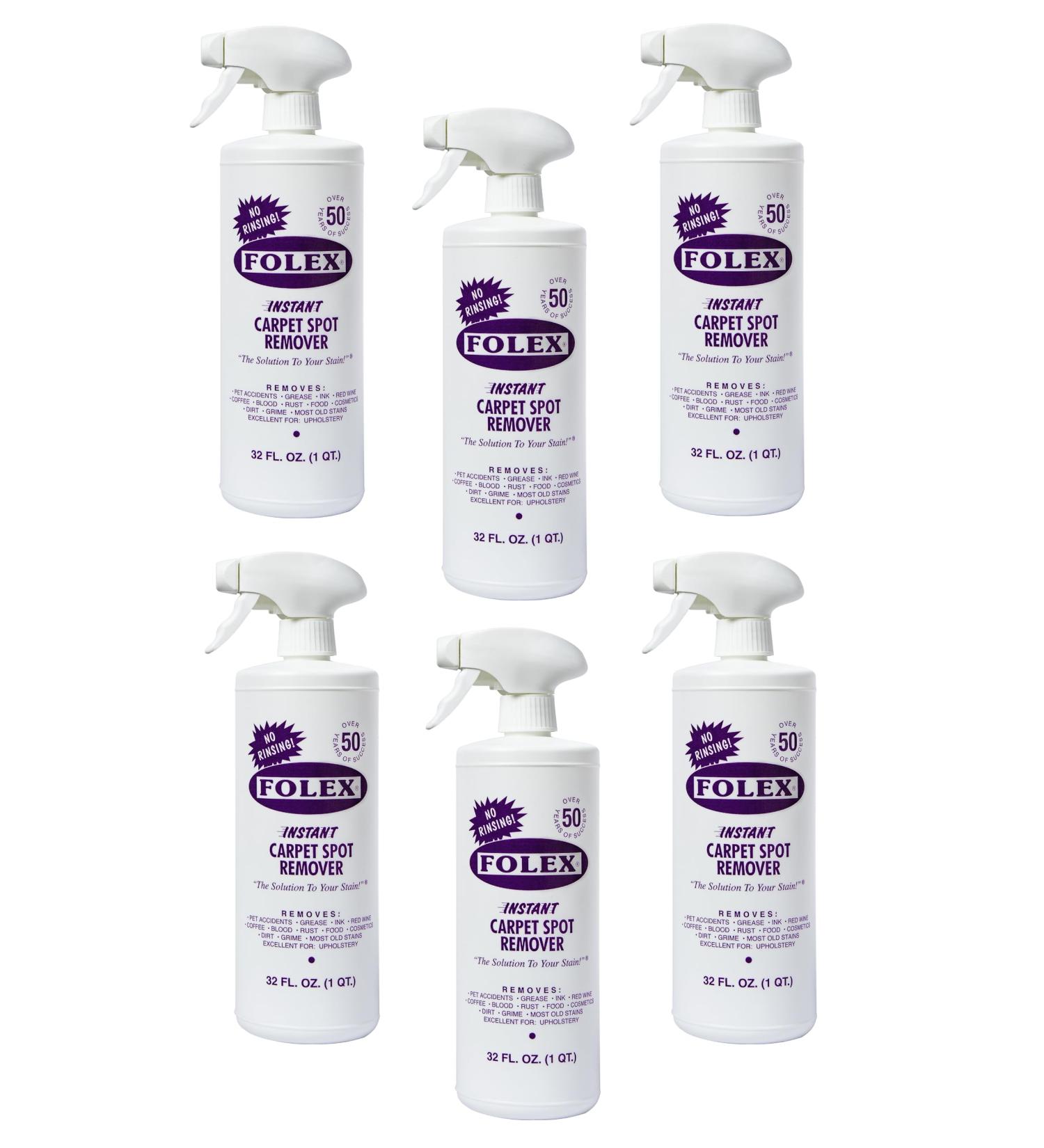 FOLEX Instant Carpet Spot Remover | 32oz Pack of 6 | Effective Stain Removal for All Carpets | International Shipping Available - Buy Online on GoSupps.com