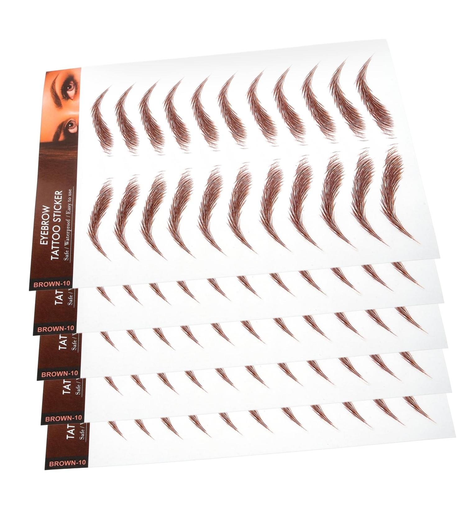 MUSISALY 5 Sheets Eyebrow Stickers Eyebrows Makeup Sticker Peel off Eyebrow Sticker Eyebrow Waterproof - Buy Online on GoSupps.com