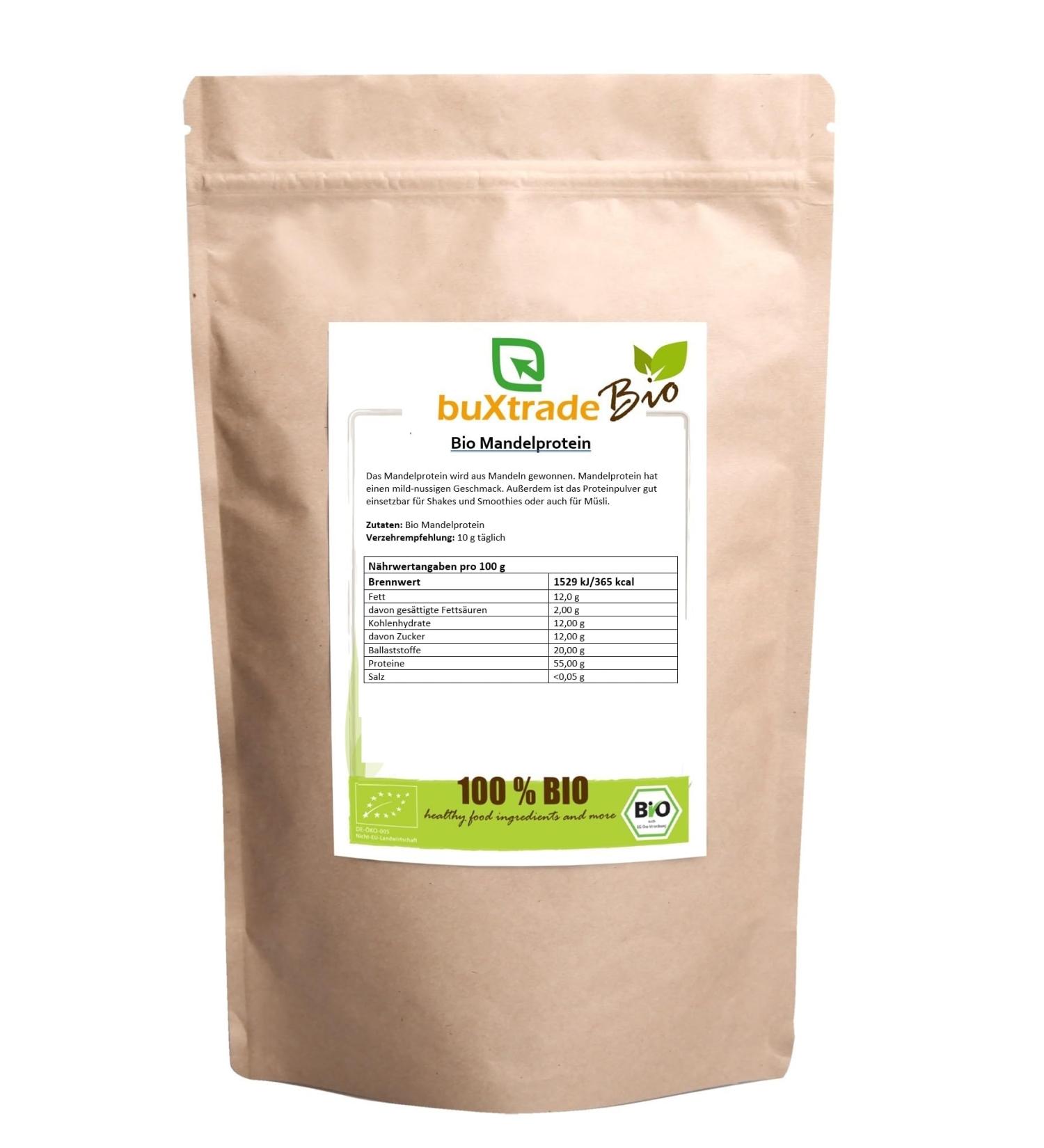 500 g organic almond protein | almond protein powder | proteins | Buxtrade | ORGANIC