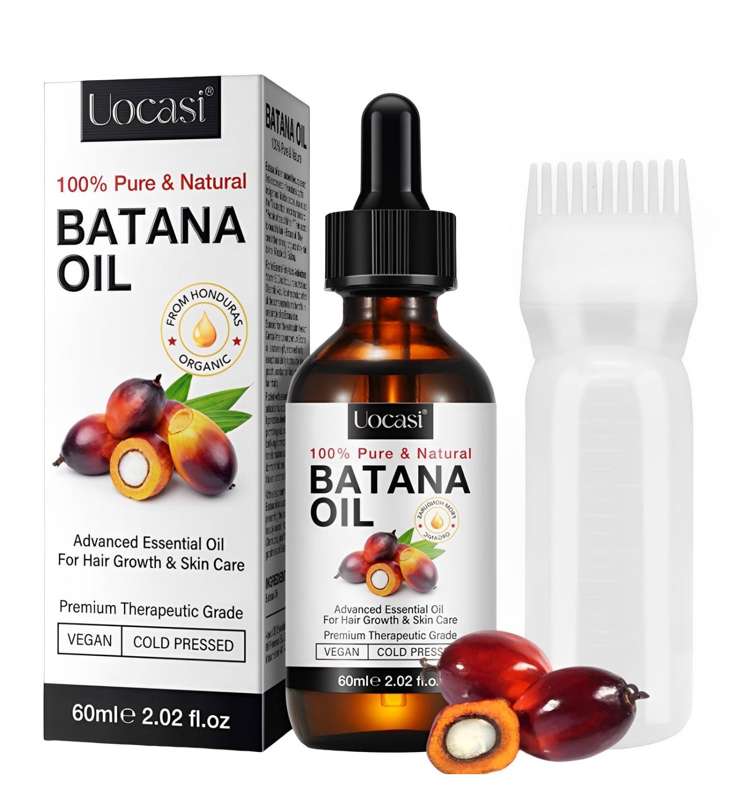 Batana Oil for Hair Growth 100% Raw Batana Oil With Root Comb Applicator Bottle - Prevent Hair Loss Eliminates Split Ends and Enhances Hair Thickness for All Hair Types - 2 FL OZ - Buy Online on GoSupps.com