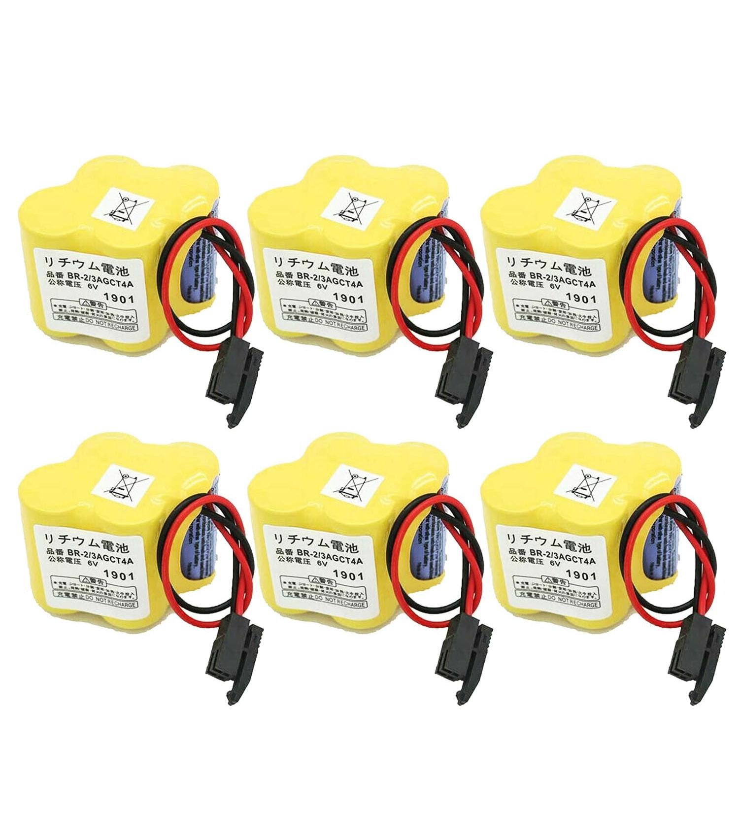 6 Pack 4400mAh BR-2/3AGCT4A 6V Replacement Battery for FANUC A98L-0031-0025 CNC System - Non-Rechargeable International Shipping Available - Buy Online on GoSupps.com