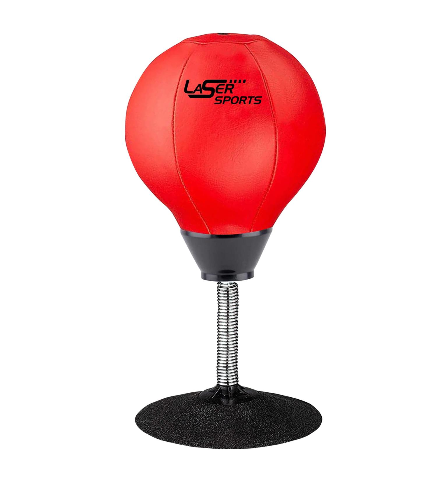 Laser Sports Desktop Punching Bag - Stress Buster with Suction Cup | Heavy Duty Desk Punch Ball for Office & Home - Fun Gift for Kids & Adults - Buy Online on GoSupps.com