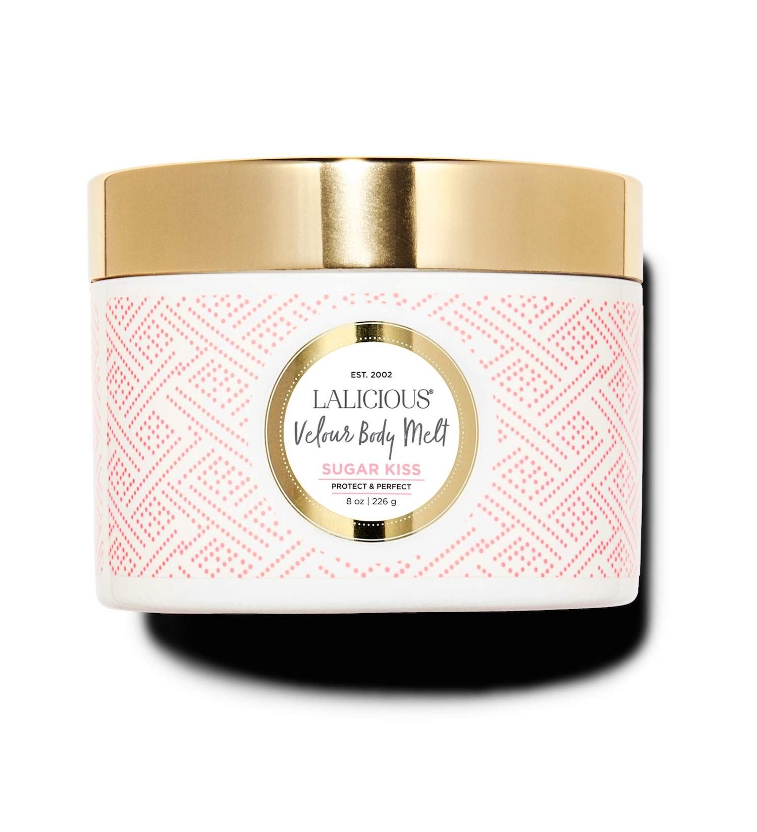 LaLicious Sugar Kiss Velour Body Melt - 8oz Multitasking Skin Moisturizer with Macadamia and Coconut Oil - Shave Gel & Mask for Hair, Scalp, Hands, Feet - Prevents Stretch Marks - Buy Online on GoSupps.com