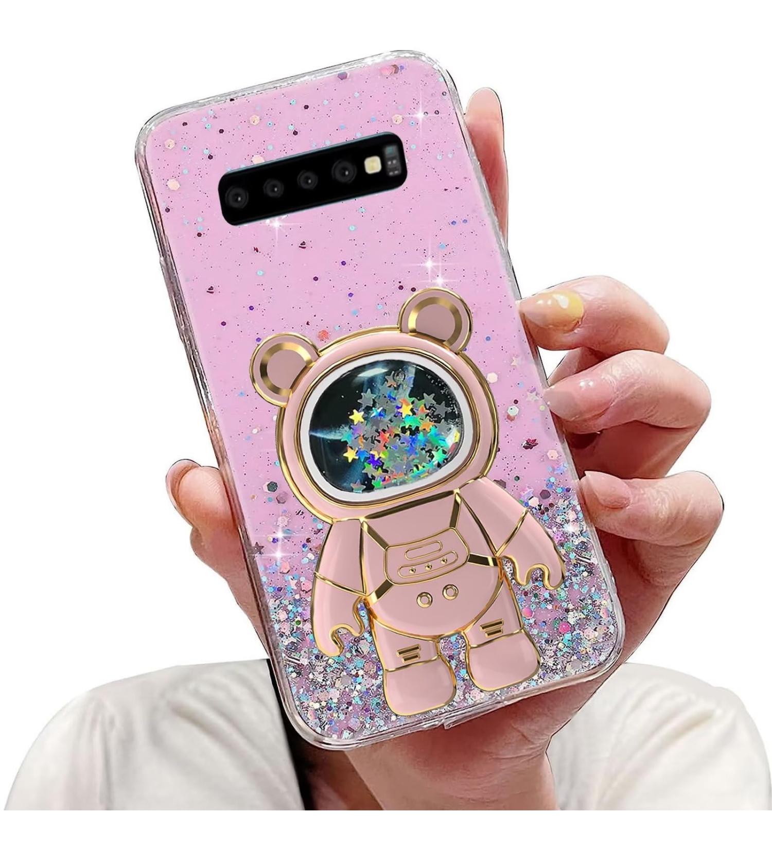 Shop Tivenfezk Nadoli Samsung Galaxy S10 Case - Glitter Astronaut Stand Soft Silicone Shell Unique Caricature Design - International Shipping Available - Buy Online on GoSupps.com