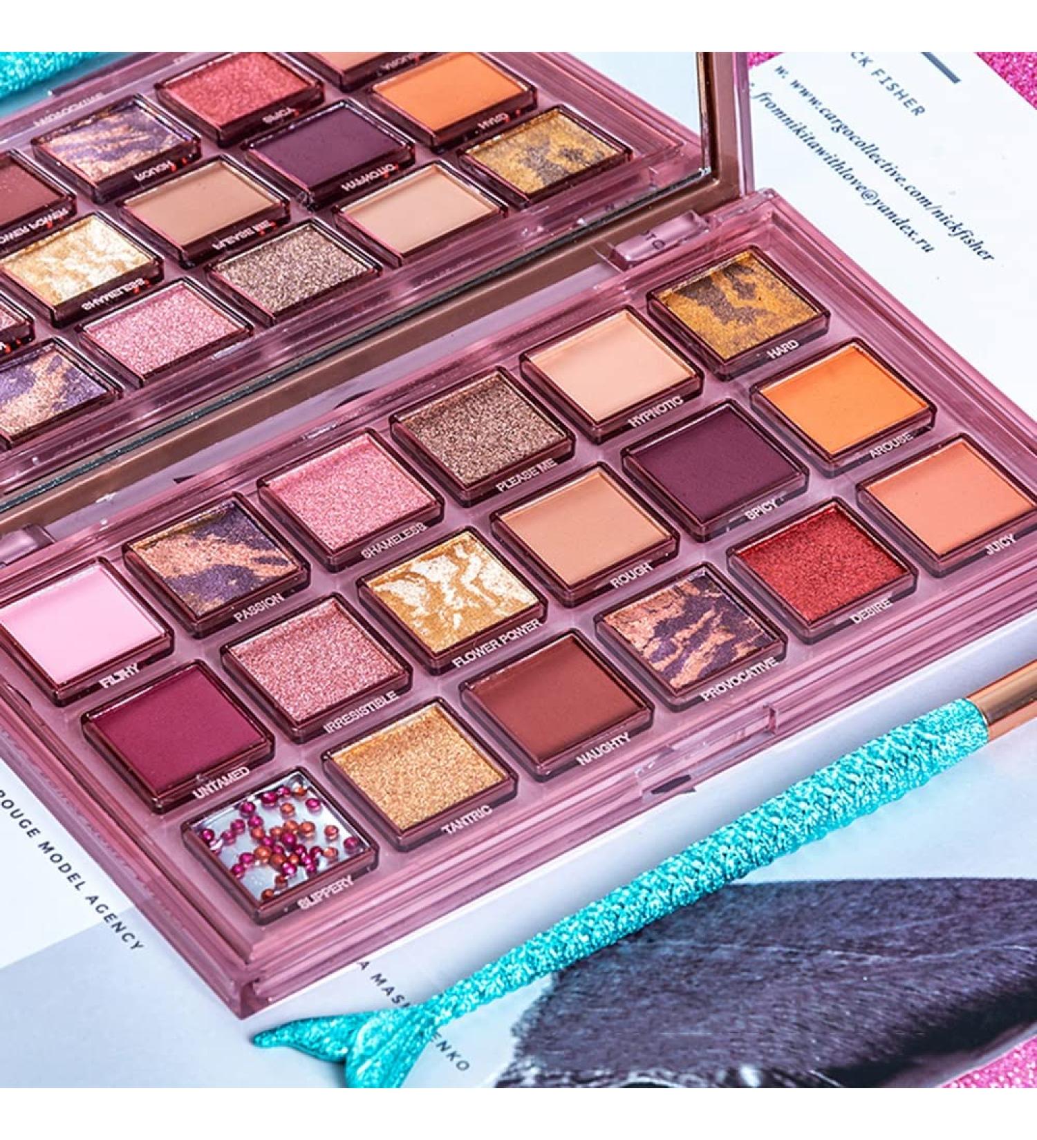 18-Color Pomegranate Seed Beauty Palette Shimmer Matte Eyeshadow Palette Waterproof Cosmetic Beauty Makeup Professional Eyeshadow Palette