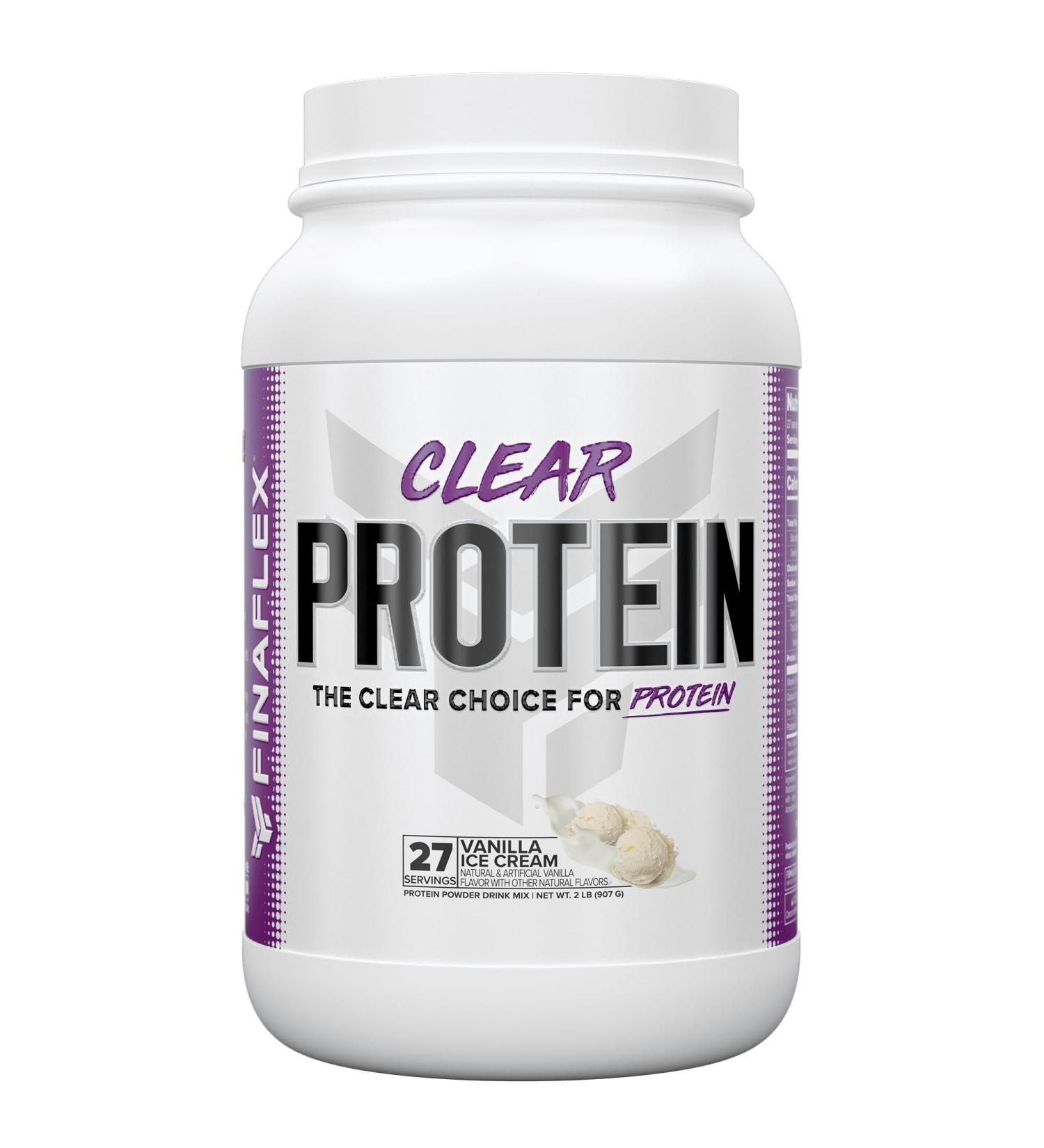 FINAFLEX Clear Protein Vanilla - 2 lb - Promotes Muscular Performance & Growth - Milkshake-Like Taste - Low Carb Low Fat & Gluten Free - 27 Servings - Buy Online on GoSupps.com