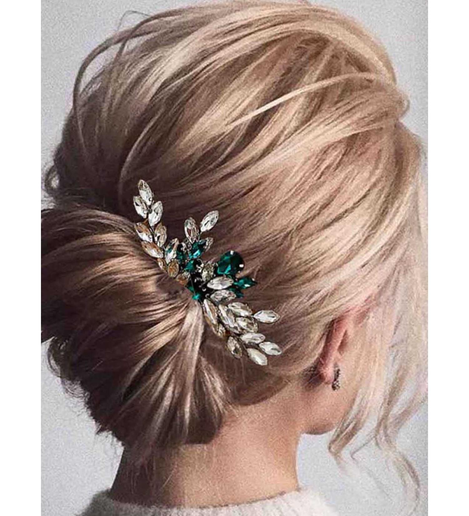 Yean Crystal Bride Wedding Hair Comb - Silver Bridal Hair Accessories for Women - Buy Online on GoSupps.com