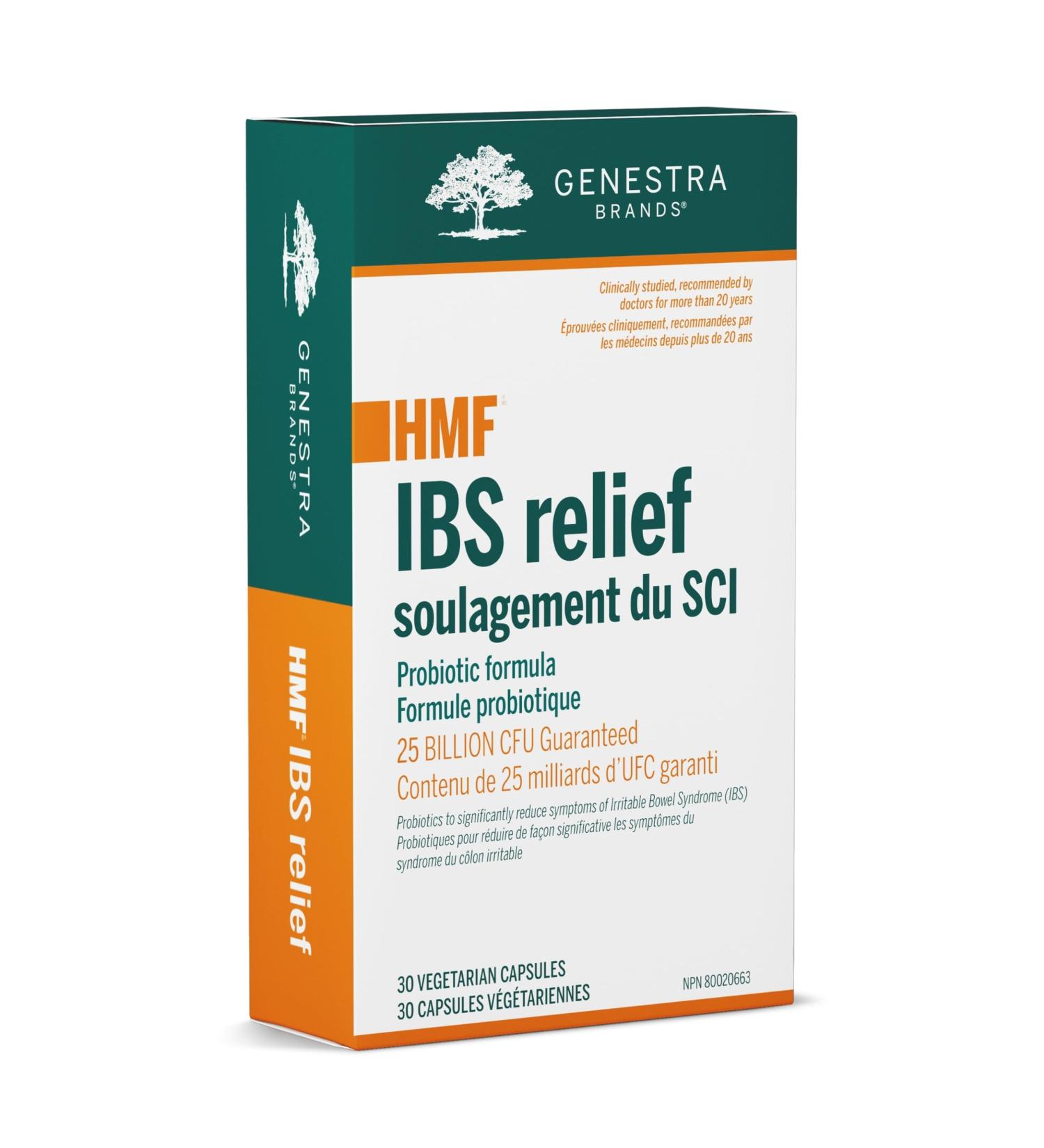 Genestra Brands - HMF IBS Relief - Irritable Bowel Syndrome (IBS) Probiotic Formula - 30 Vegetable Capsules - Buy Online on GoSupps.com