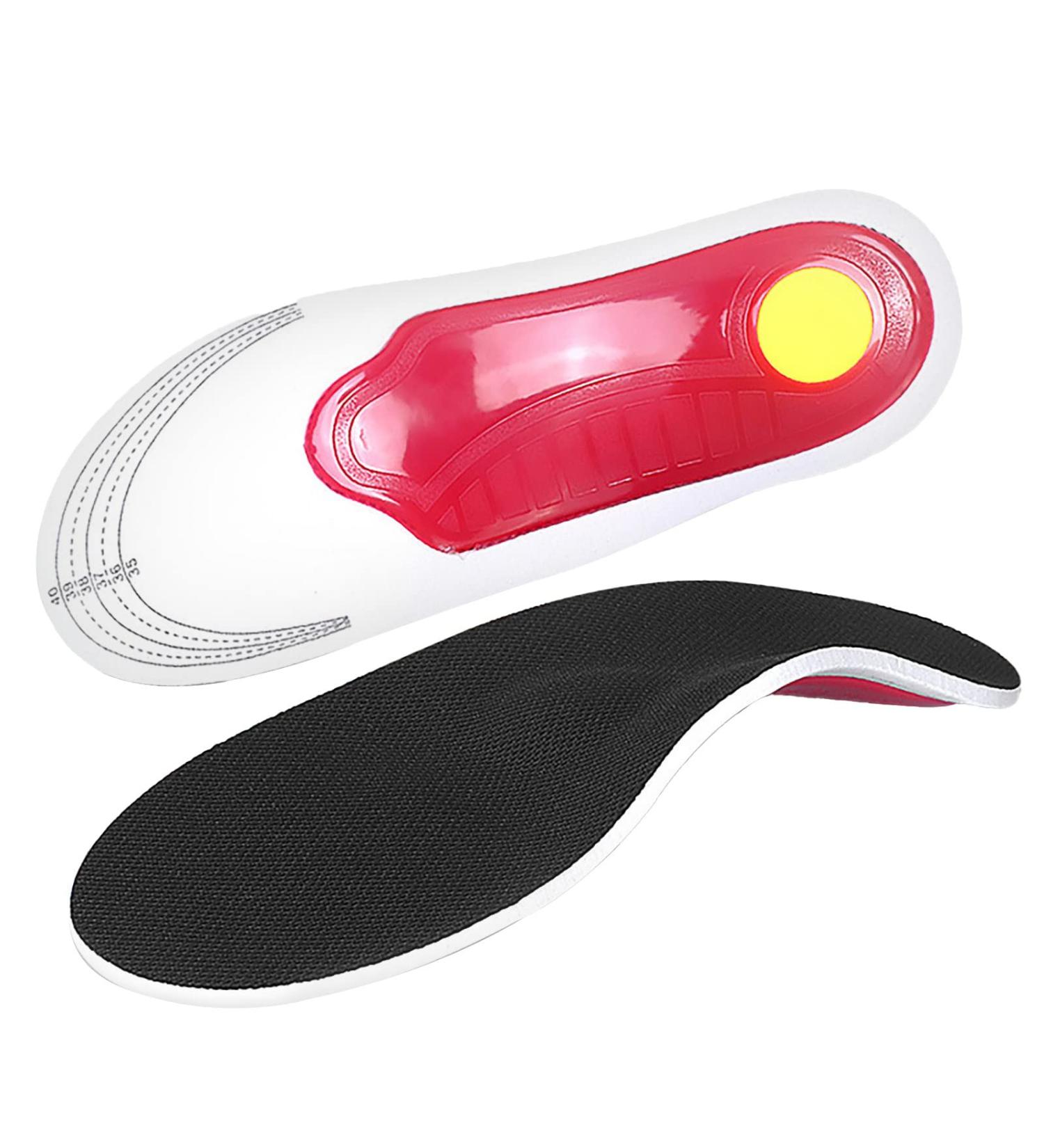 Orthopedic Insoles for High Arches - Soft Gel Shoe Inserts for Men & Women | Plantar Fasciitis Relief | Size L - Buy Online on GoSupps.com