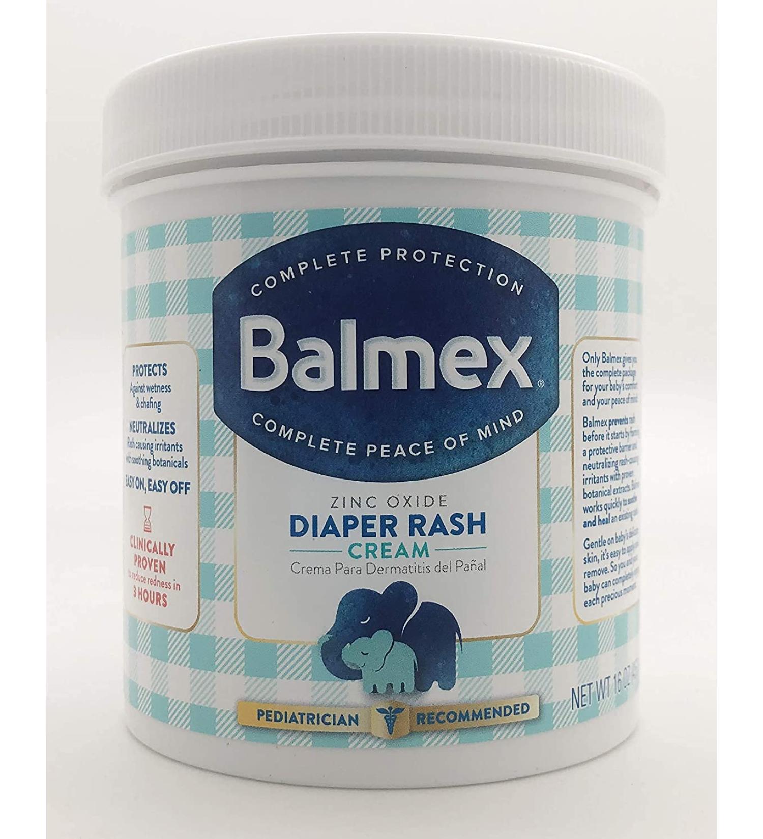 Balmex Diaper Rash Cream 16 oz (Pack of 6) | Zinc Oxide Formula - Buy Online on GoSupps.com