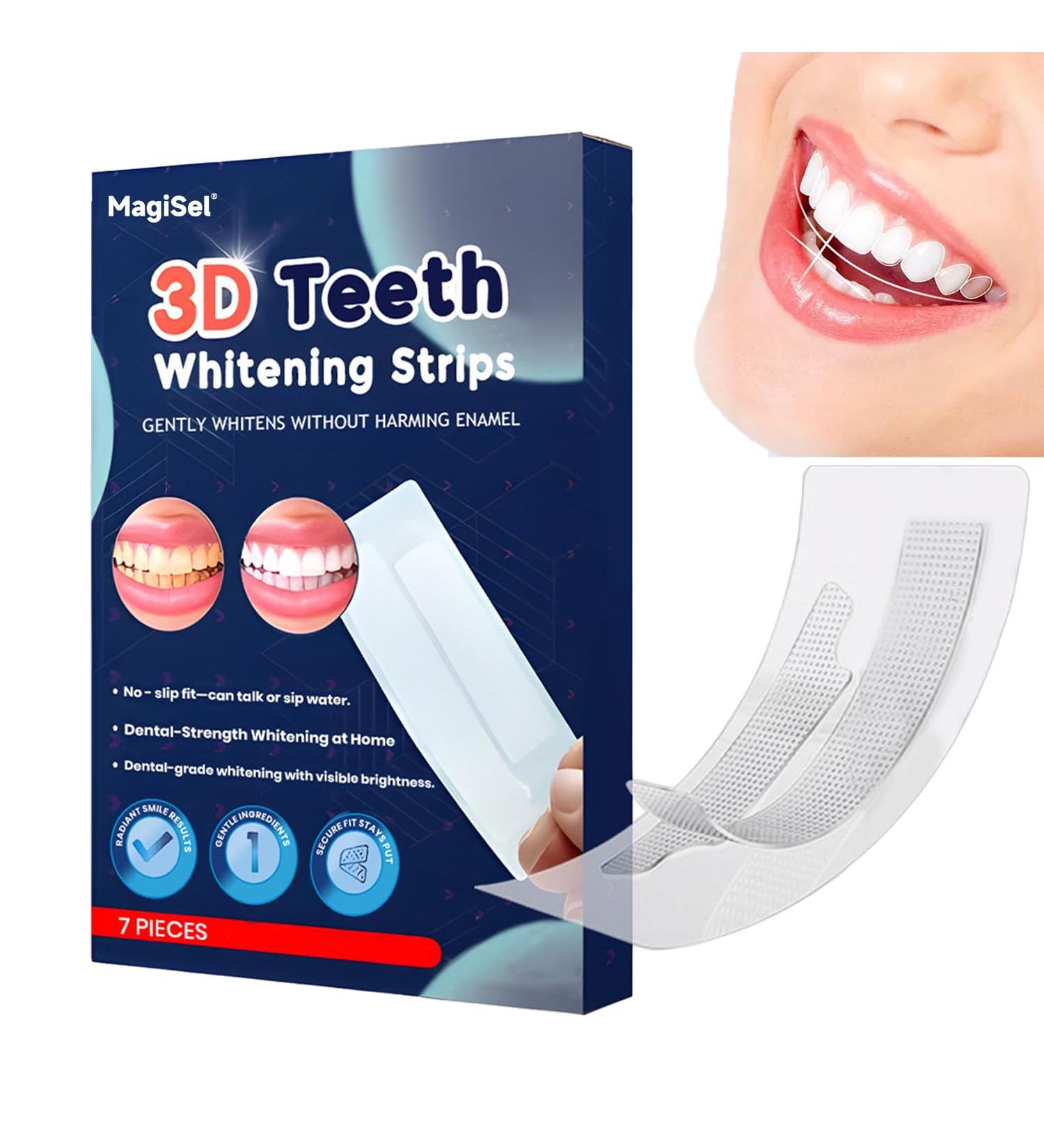 Blanchiment Dentaire 7 Pi ces Saveur menthe Bandes de Blanchiment Instantan white bande blanchissante Sans danger pour l' mail Haleine Fra che pour les Dents Aide Eliminer Caf Soda vin Tache - Buy Online on GoSupps.com