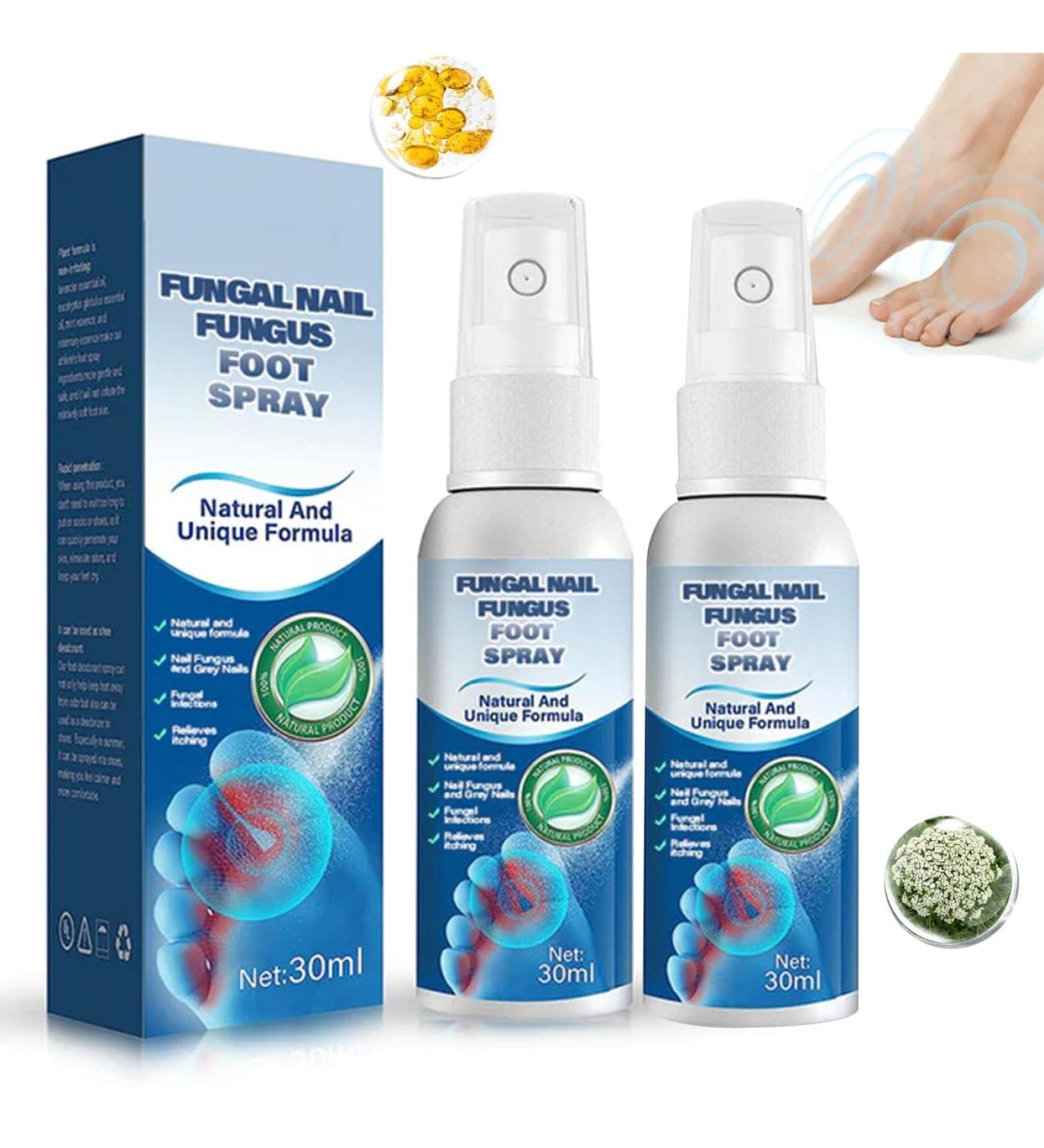 Medical Grade Athlete's Foot & Nail Treatment Spray - Easy to Use 30ml - Set of 2 - Buy Online on GoSupps.com