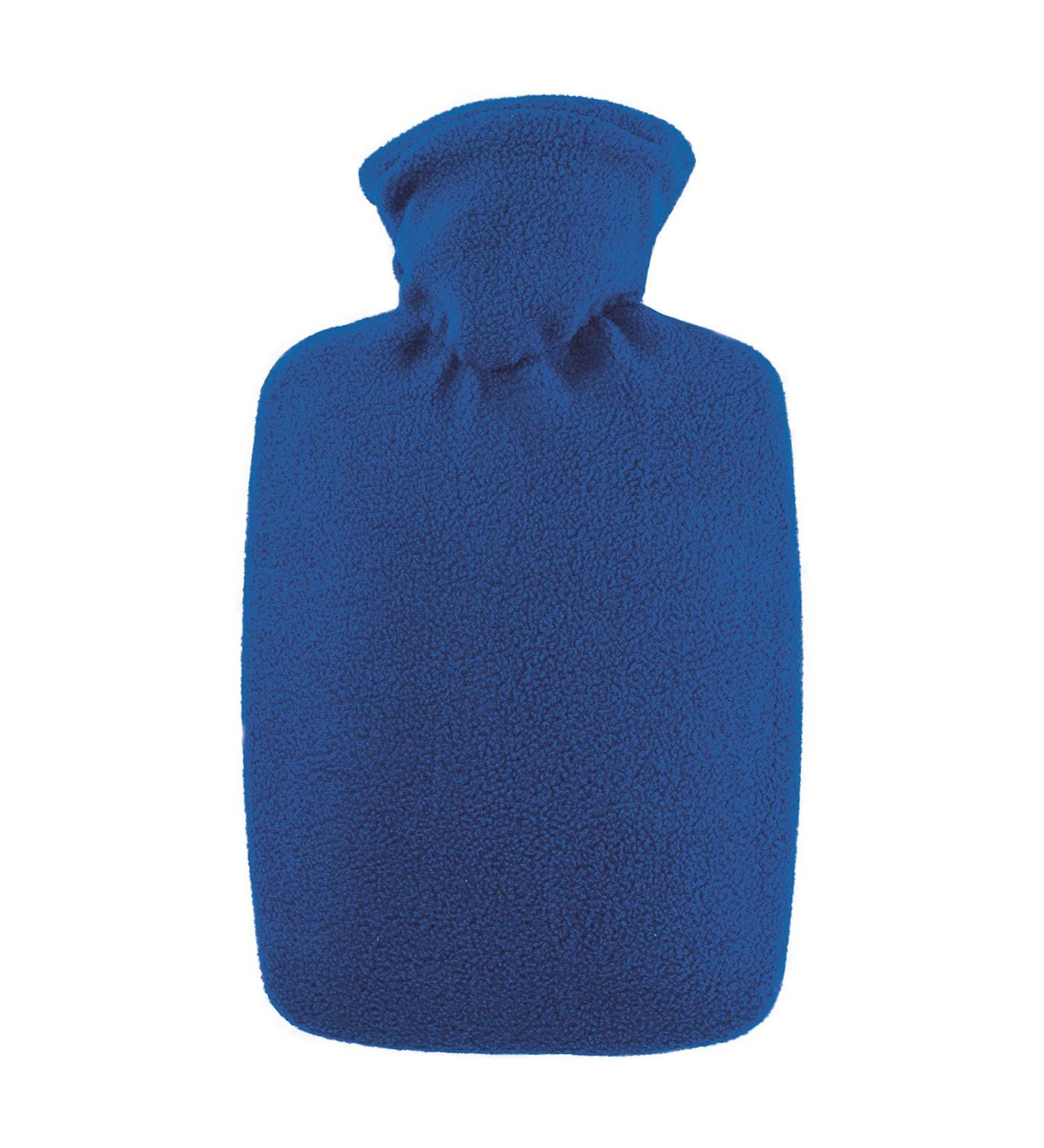 Hugo Frosch 1.8L Hot Water Bottle Classic with Blue Fleece Cover - Eco-Friendly & Warm Your Comfort Choice - Buy Online on GoSupps.com