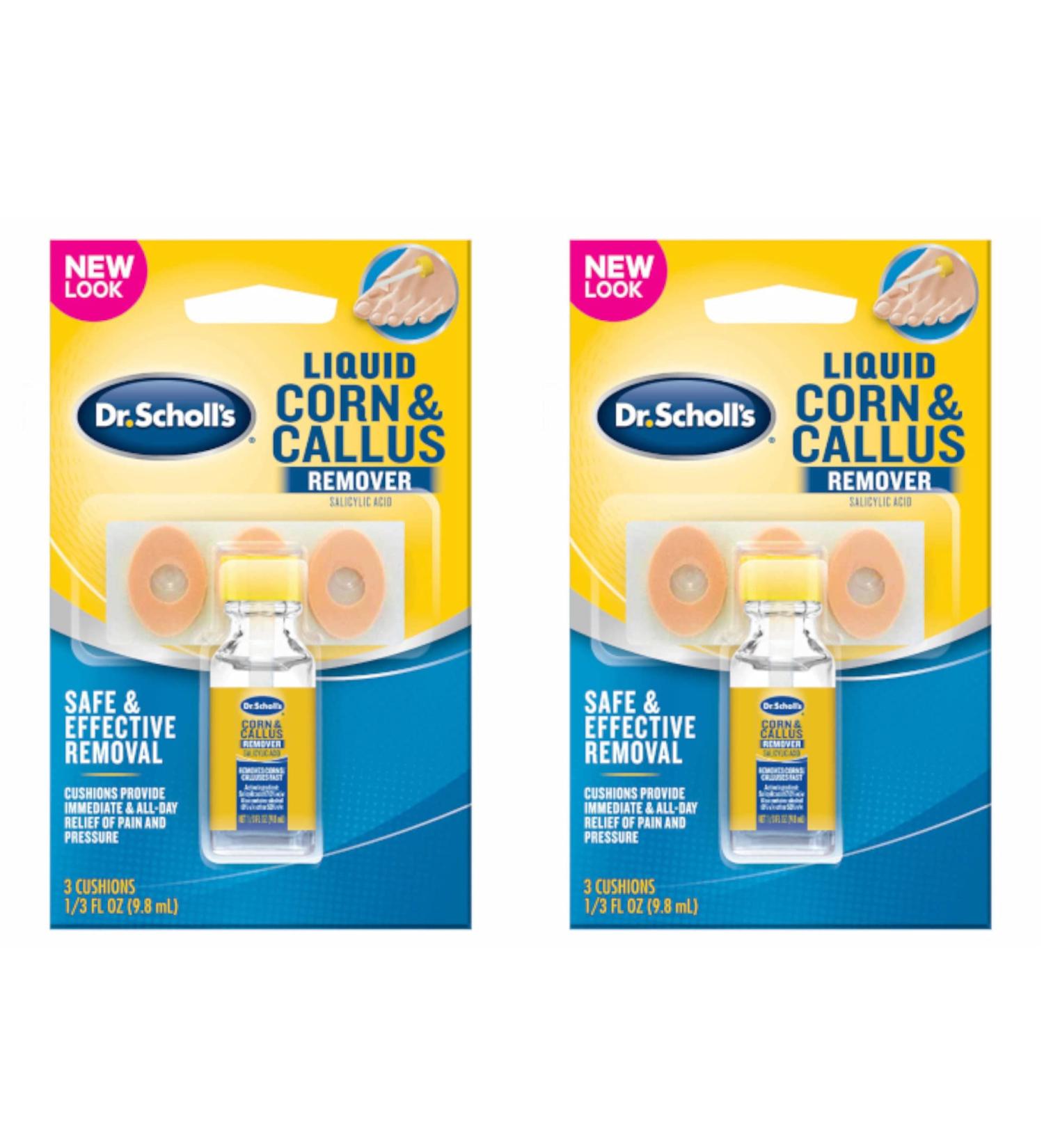 Dr. Scholl's Corn/Callus Remover Liquid 0.33 oz - Pack of 2 - Buy Online on GoSupps.com