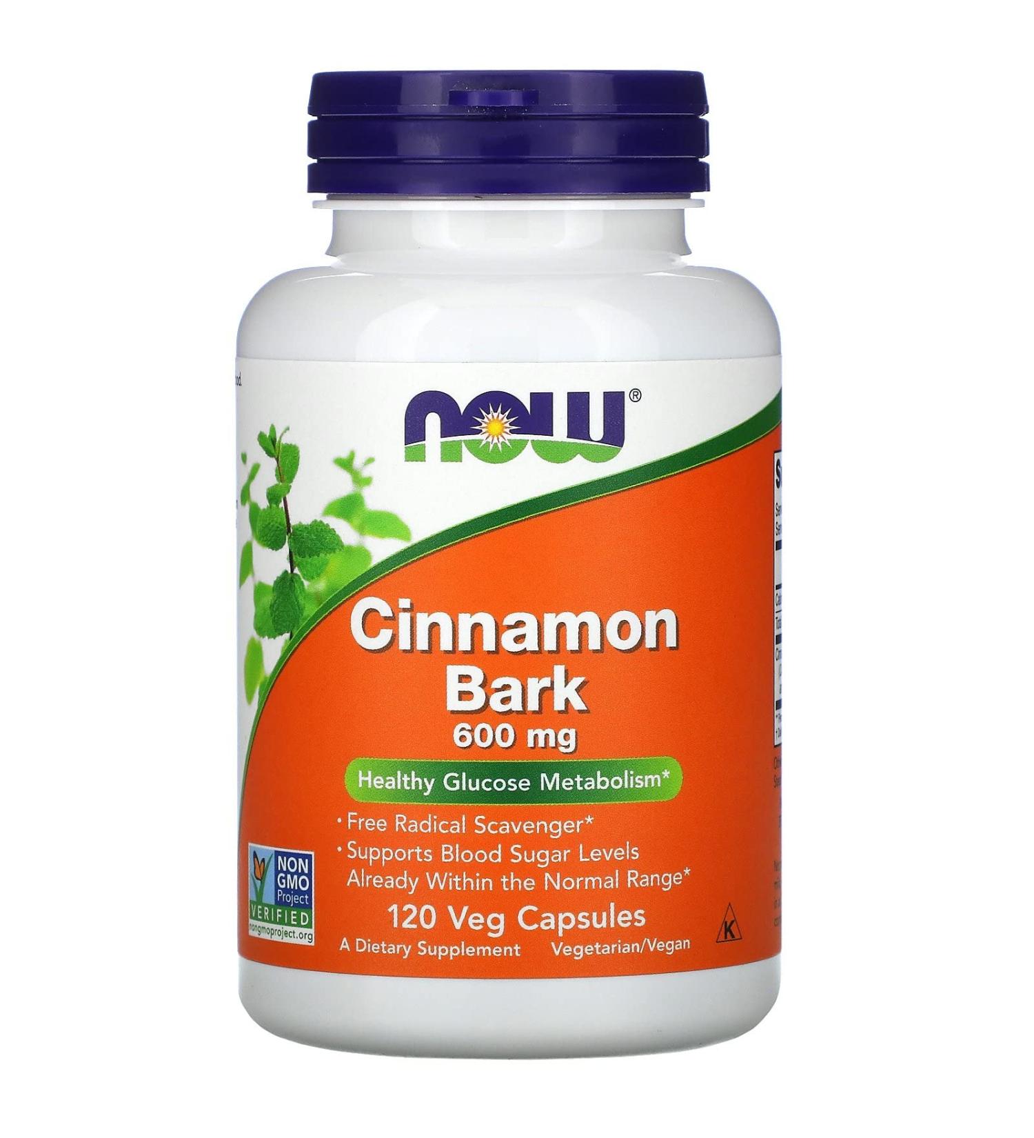 Now Foods Cinnamon Bark 600 mg 120 Capsules