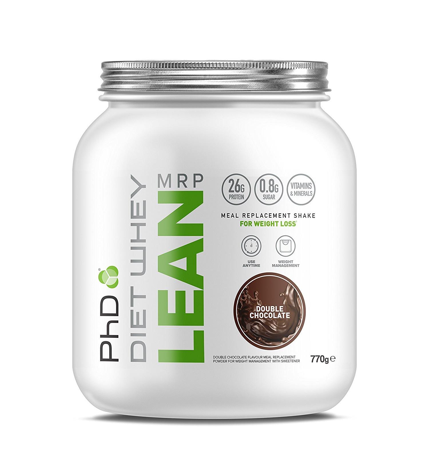 PhD Nutrition Diet Whey Meal powder meal set for fat burning sustainable weight loss 26g protein 16g of carbohydrates & important vitamins sugar arm 770g bag double chocolate double chocolate 770 g (1 Pack)