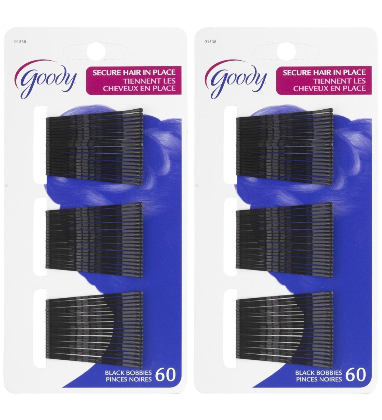 Goody Bobby Pins  2 Black  60 ct  2 pk