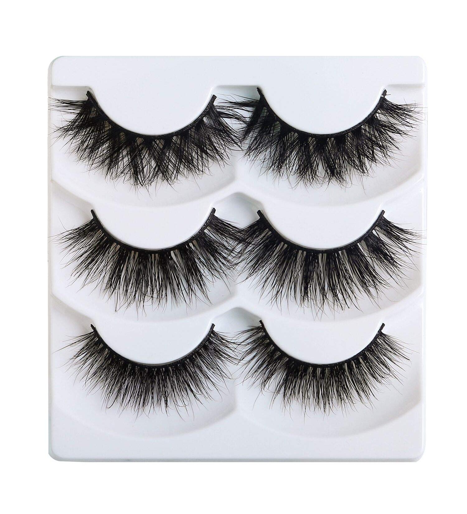 Mink lashes 3pairs High Volume Fluffy False Eyelashes Set L-02 - Buy Online on GoSupps.com