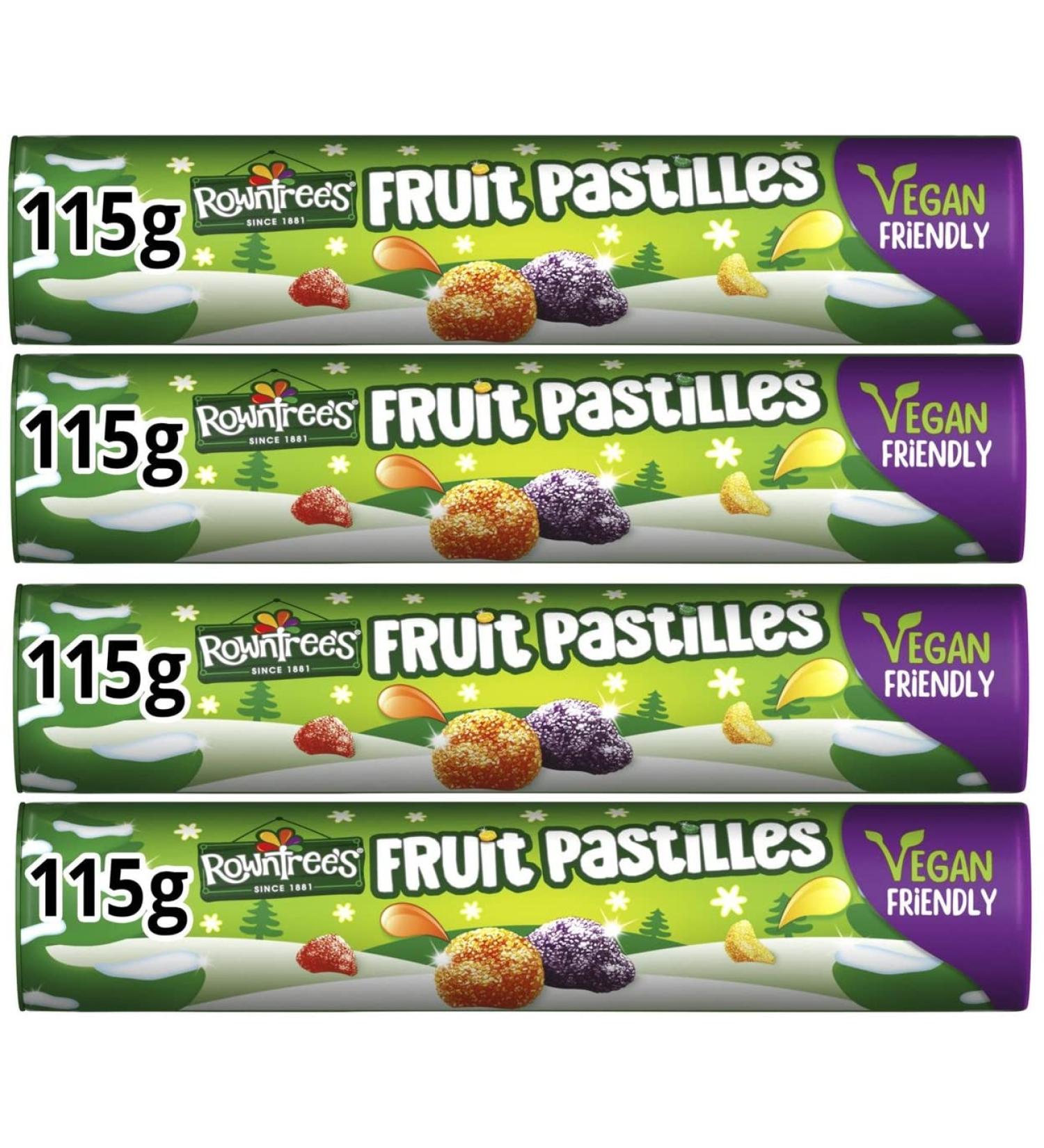Rowntrees Fruit Pastilles Christmas Special Vegan Tube 115g Xmas 2022 treat ( Pack of 4) - Buy Online on GoSupps.com