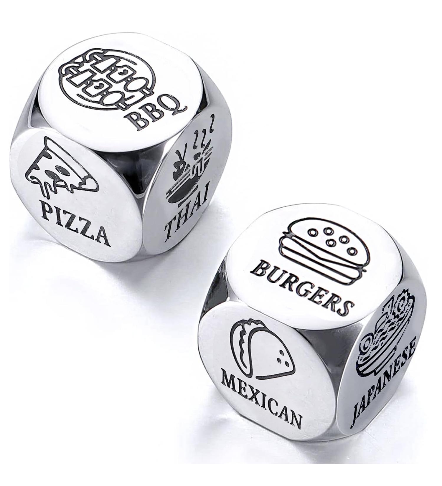 Anniversary Date Night Gifts for Him Her Boyfriend Girlfriend Husband Wife Birthday Couple Gift Dinner Food Decider Dice for Men Women Funny Engagement Wedding Valentines Day Gift Ideas Food Dices - Buy Online on GoSupps.com