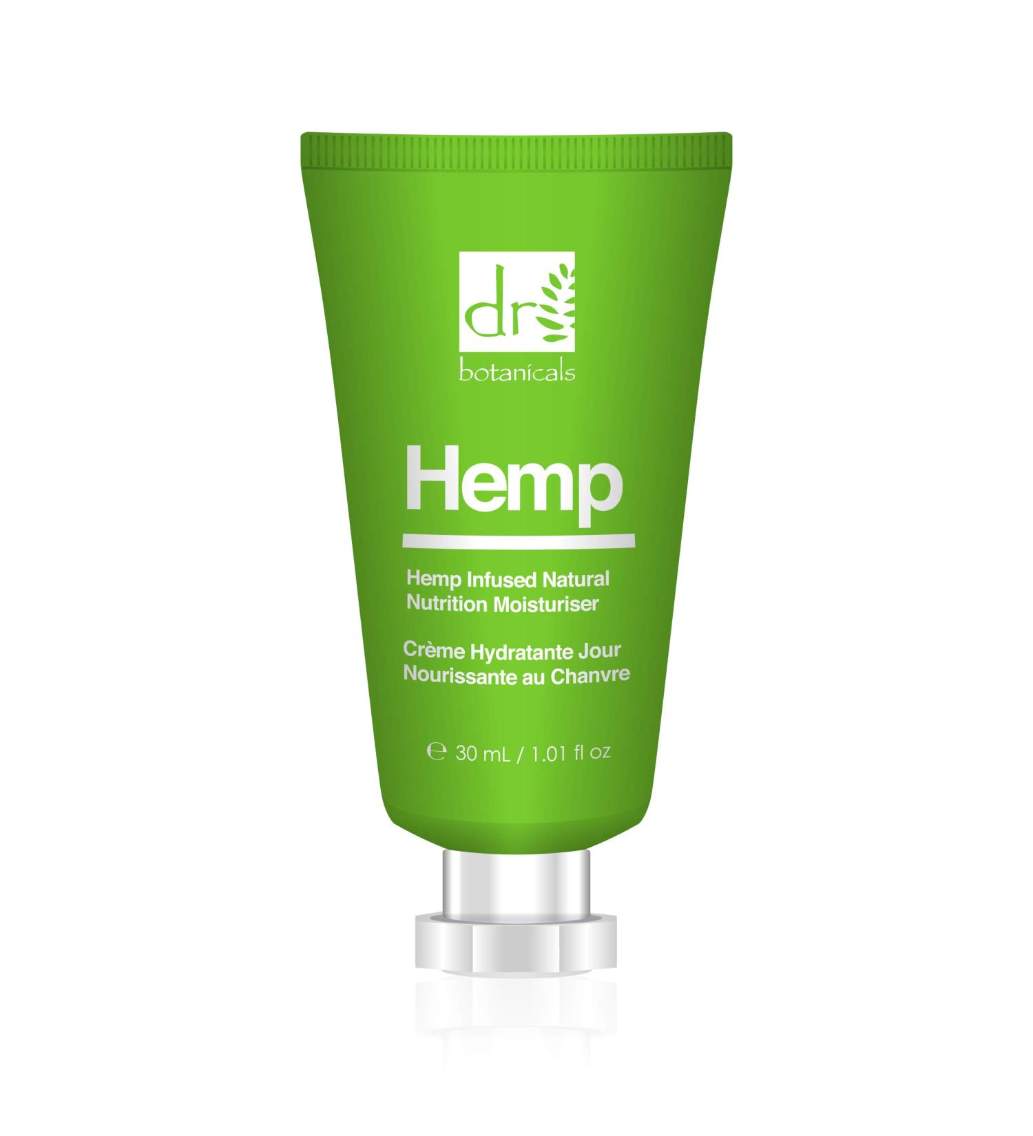 Dr Botanicals Natural Hemp Infused Natural Nutrition Moisturiser with Cocoa Butter Hemp Seed Oil 30ml - Buy Online on GoSupps.com