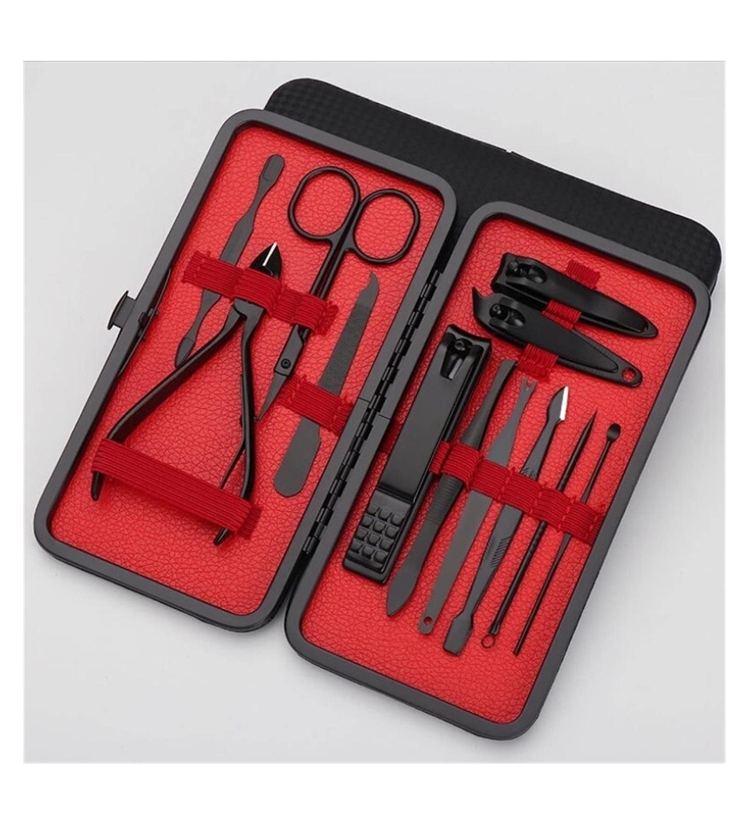 Fingernail Clipper Set Scissors Nail Clippers Set Dead Skin Pliers Nail Cutting Pliers Pedicure Knife Nail Groove Nail Manicure Tool Nail Grooming Kits (Size : Upgraded 12 Classic Black) - Buy Online on GoSupps.com