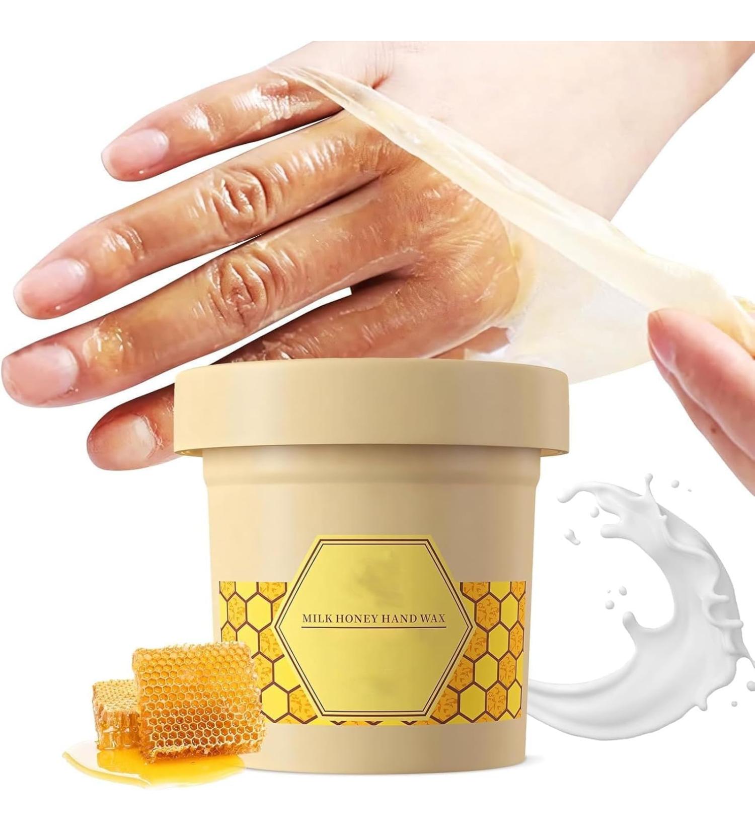 Masque la cire de lait au miel masque exfoliant pour les mains masque exfoliant pour les mains pour hydrater les mains masque exfoliant au miel soin des mains hydratant en profondeur (1pcs) - Buy Online on GoSupps.com
