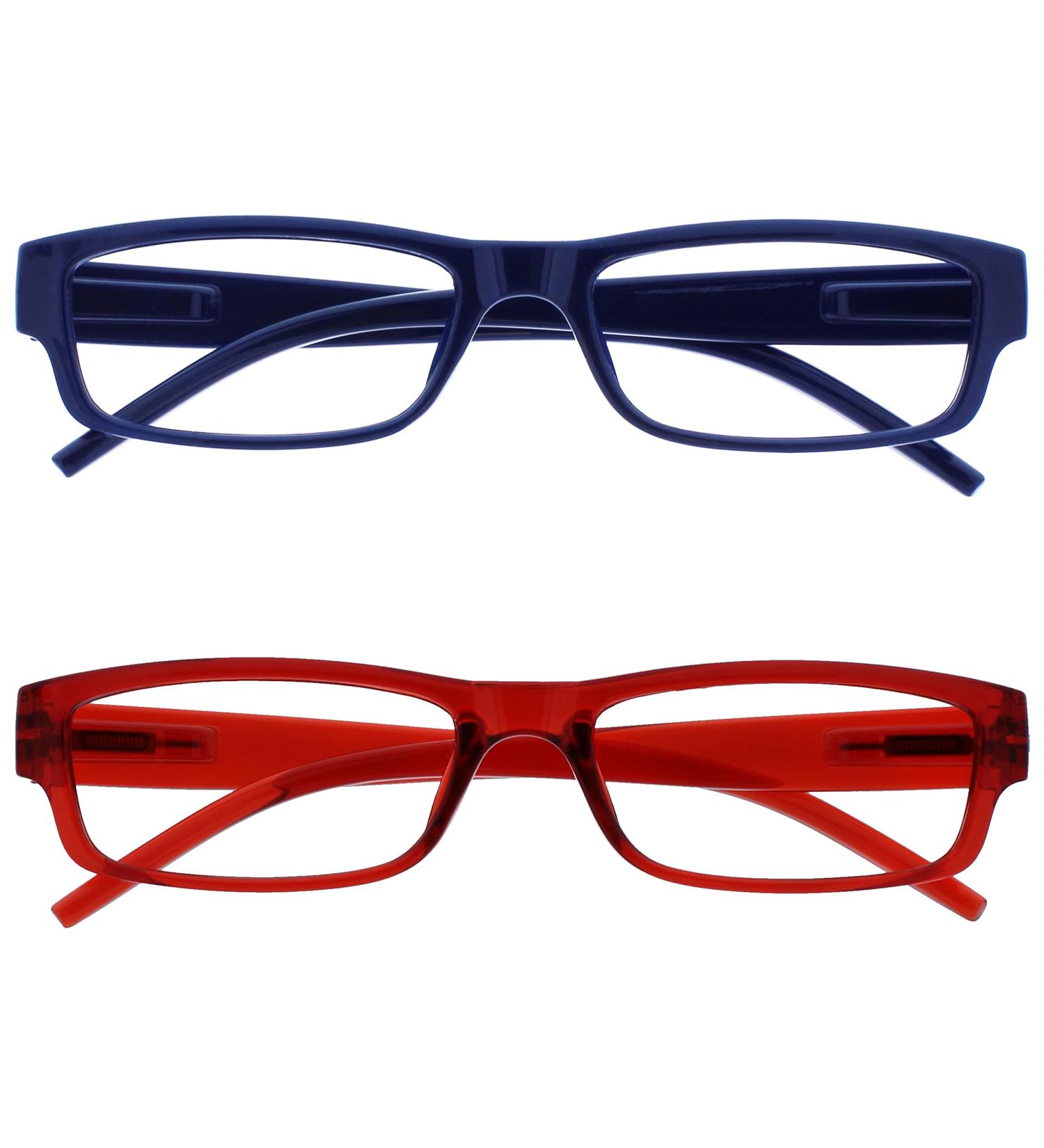 Reading Glasses Company Dark Blue Red Lightweight Readers 2 Pack for Men & Women | RR32-3Z +2.50 - Buy Online on GoSupps.com