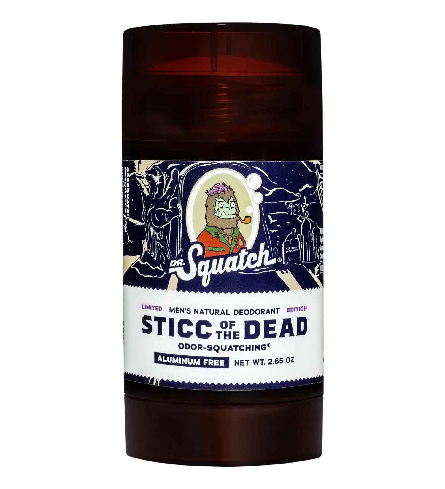 Dr. Squatch Natural Deodorant for Men - Aluminum Free Odor Eliminator - Sticc of the Dead 2.65 oz - Buy Internationally - Buy Online on GoSupps.com