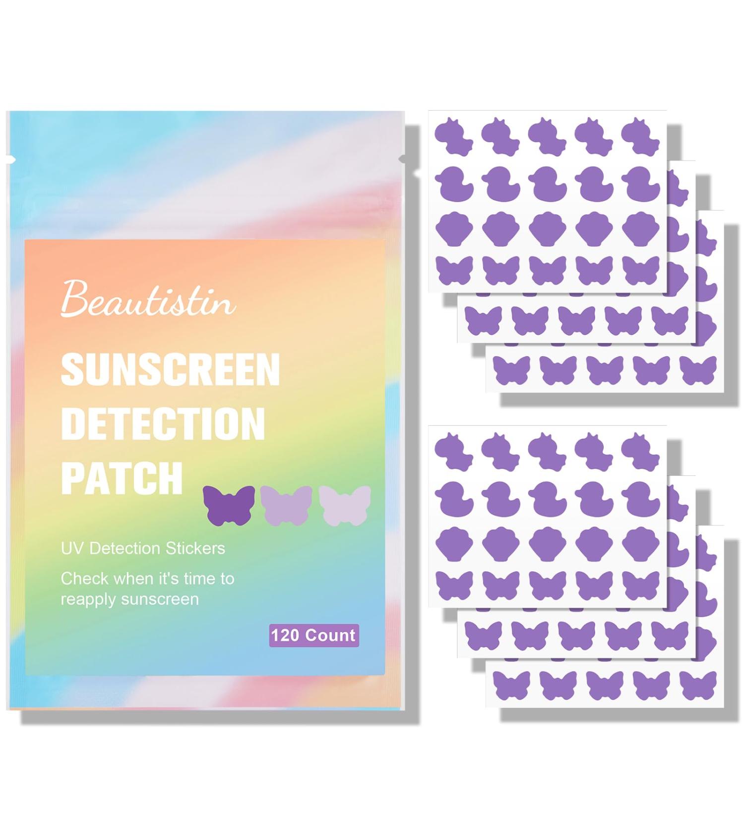 UV Detection Stickers for Sunscreen - 120 Count Safe for Kids Reapply Reminder 4 Fun Patterns for Boys & Girls - Buy Online on GoSupps.com