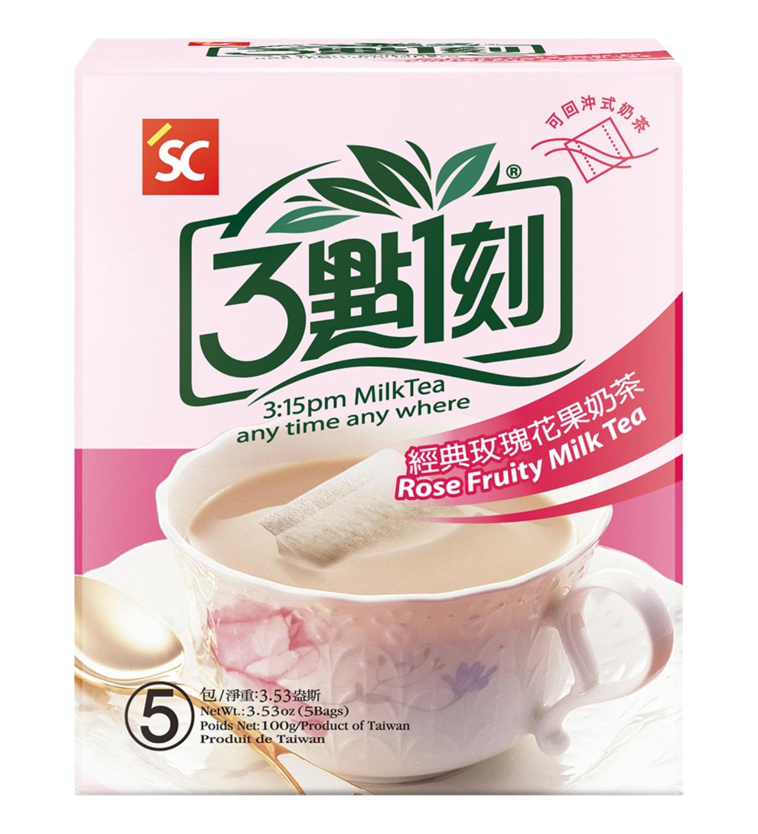3:15 PM Rose Fruity Milk Tea Multipack - Buy 24 x 100g Online | Delicious International Shipping - Buy Online on GoSupps.com