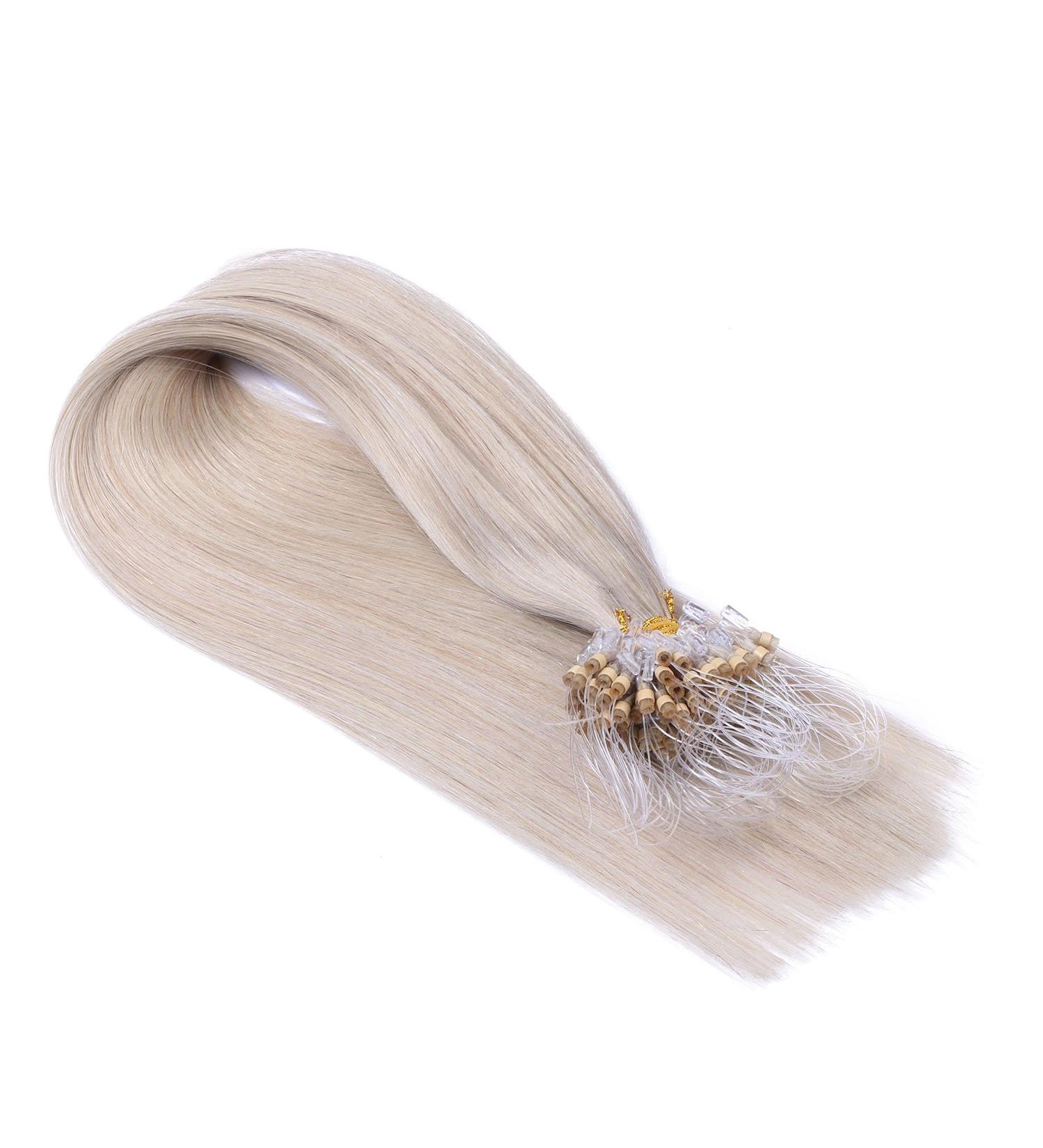 Micro Ring Hair Extensions - Remy Quality 60cm 50 Strands Easy to Use - #Grau - 100% Real Hair - Buy Online on GoSupps.com