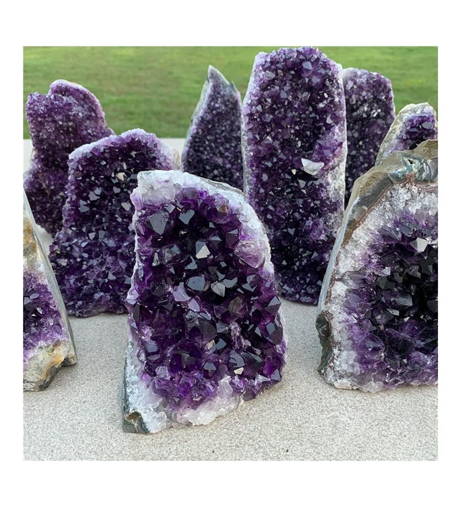 Stone Crafts HOT!!!Natural Amethyst Geode Quartz Cluster Crystal Specimen Crystal (Size : 740-800g) - Buy Online on GoSupps.com