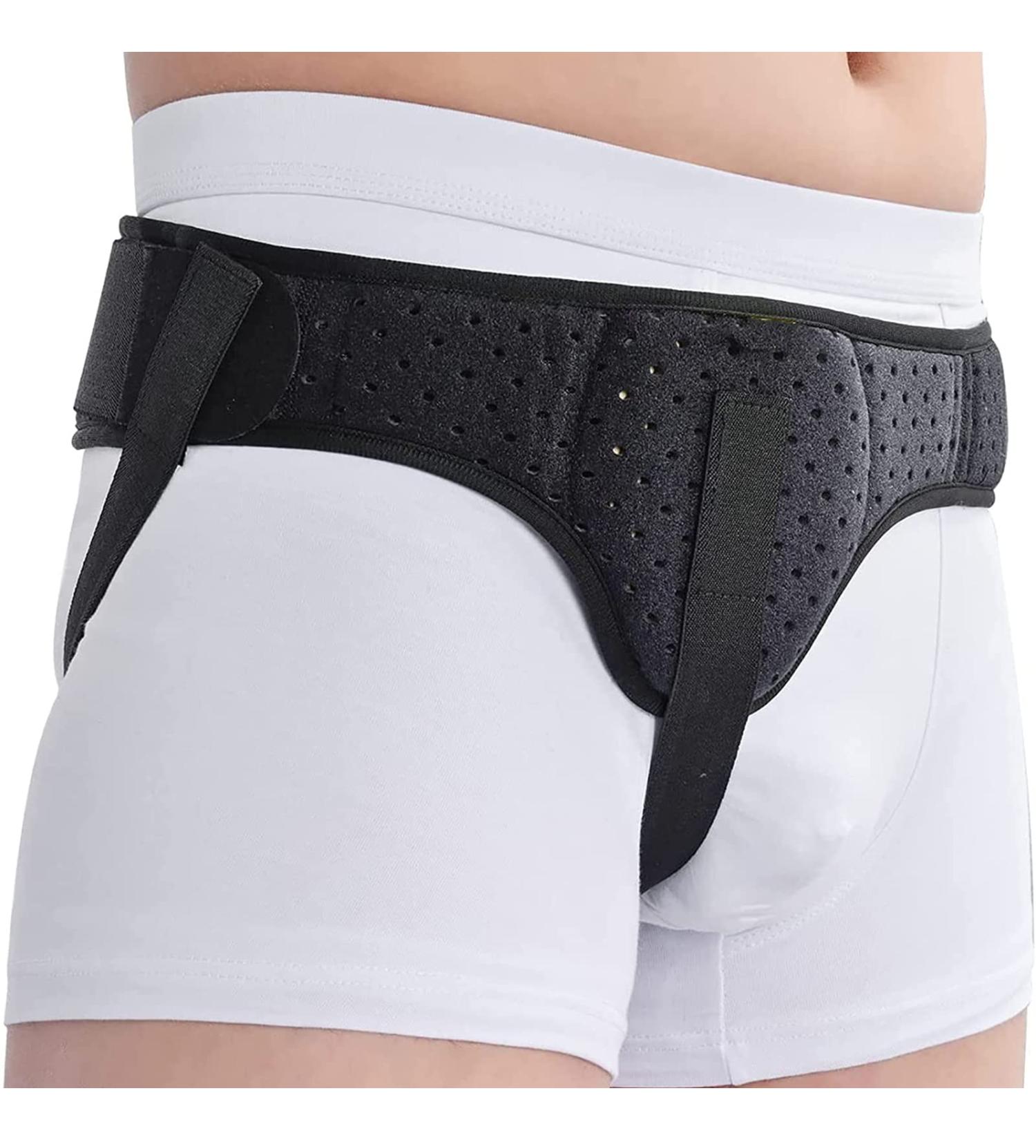 ZWEBY Hernia Belt for Men | Inguinal Hernia Support Truss with Removable Compression Pads - Left & Right Side Hip Belt - Buy Online on GoSupps.com