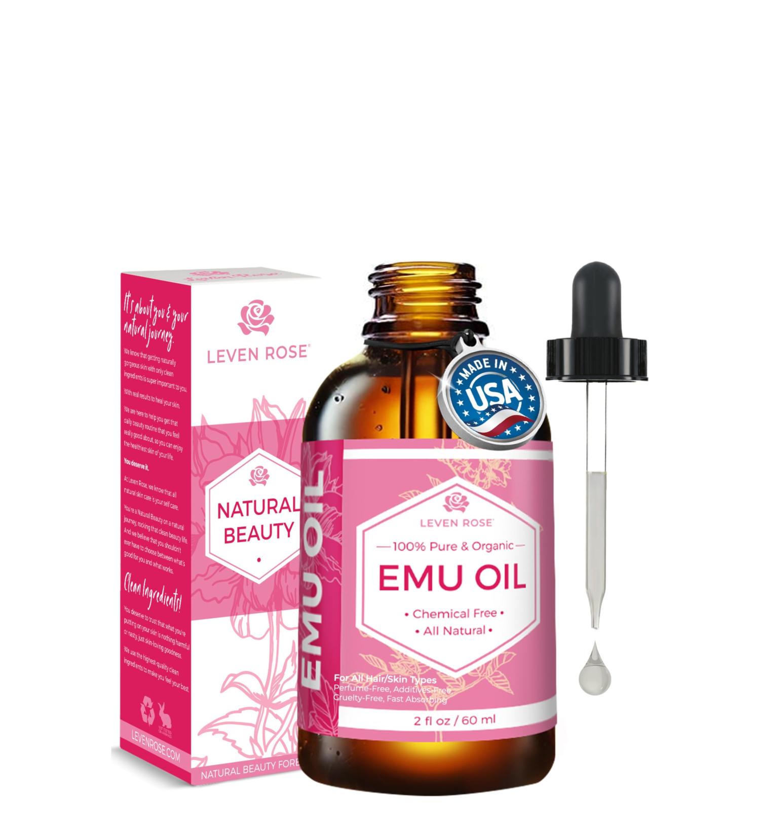 Leven Rose Pure Emu Oil for Skin 2oz 2 Fl Oz (Pack of 1) - Buy Online on GoSupps.com