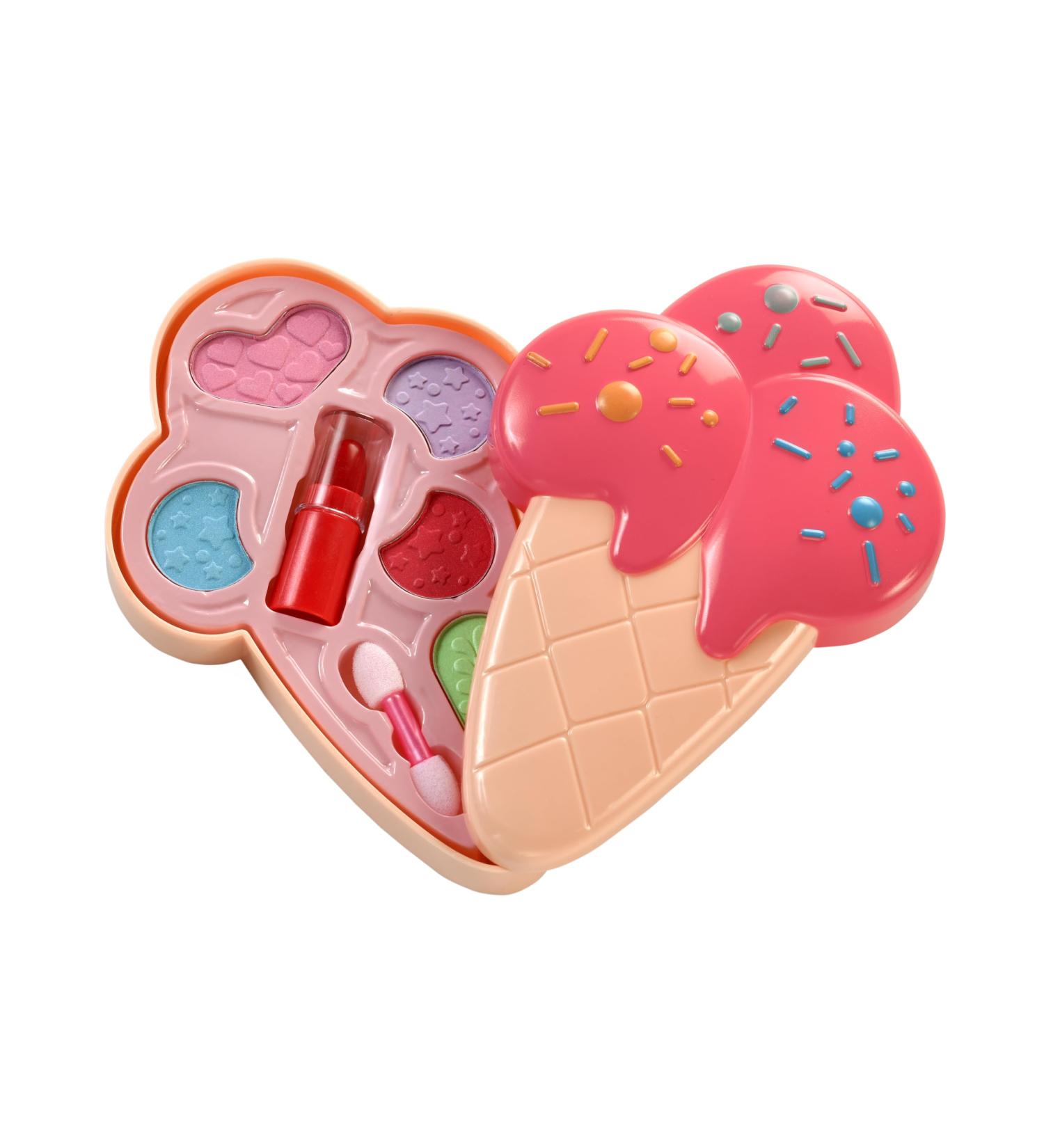 LORENAY Icicle Makeup Palette for Girls includes 5 eyeshadows lipstick and applicator with a safe and fun design that every girl will love - Buy Online on GoSupps.com