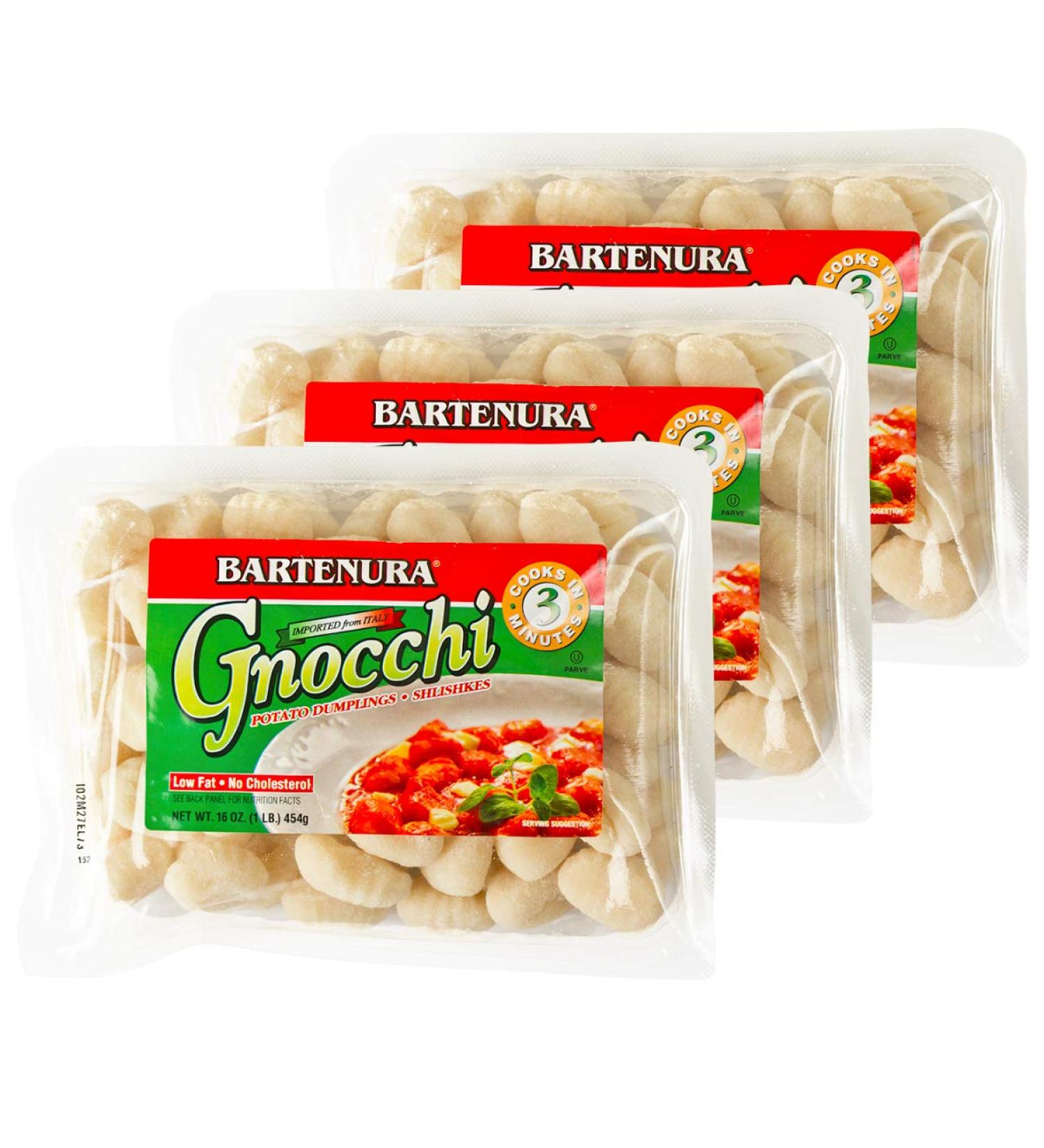 Bartenura Potato Gnocchi Original 1LB (3 Pack) - Authentic Italian Made Pasta for Delicious Meals - Buy Online on GoSupps.com