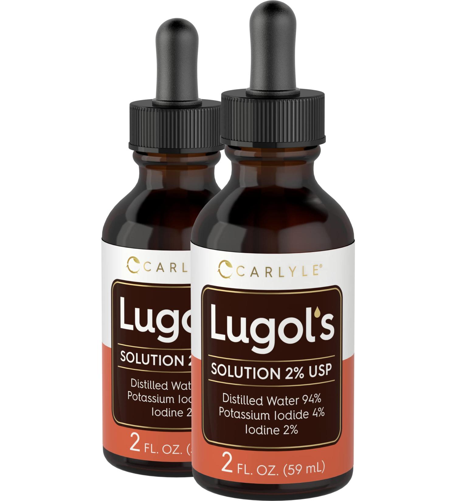 Carlyle Potassium Iodide Liquid Drops - Twin Pack (2 fl oz) | Immune Support & Thyroid Health - Buy Online on GoSupps.com