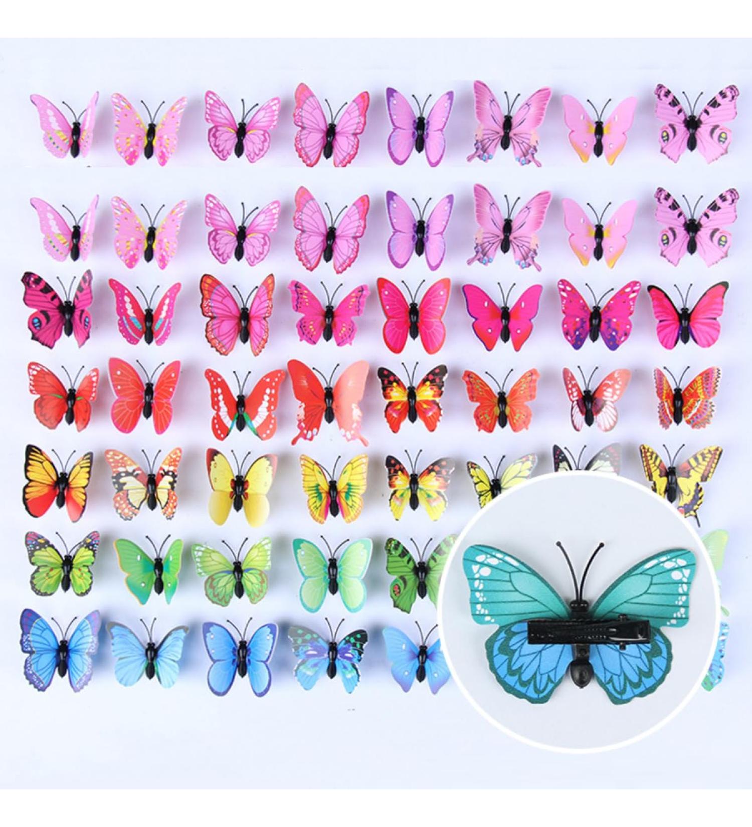 KARLOR butterflies hair clips 50 pieces 4.5cm butterfly hairpins girls butterflies hair accessories butterflies clips girls women colorful Random styles - Buy Online on GoSupps.com