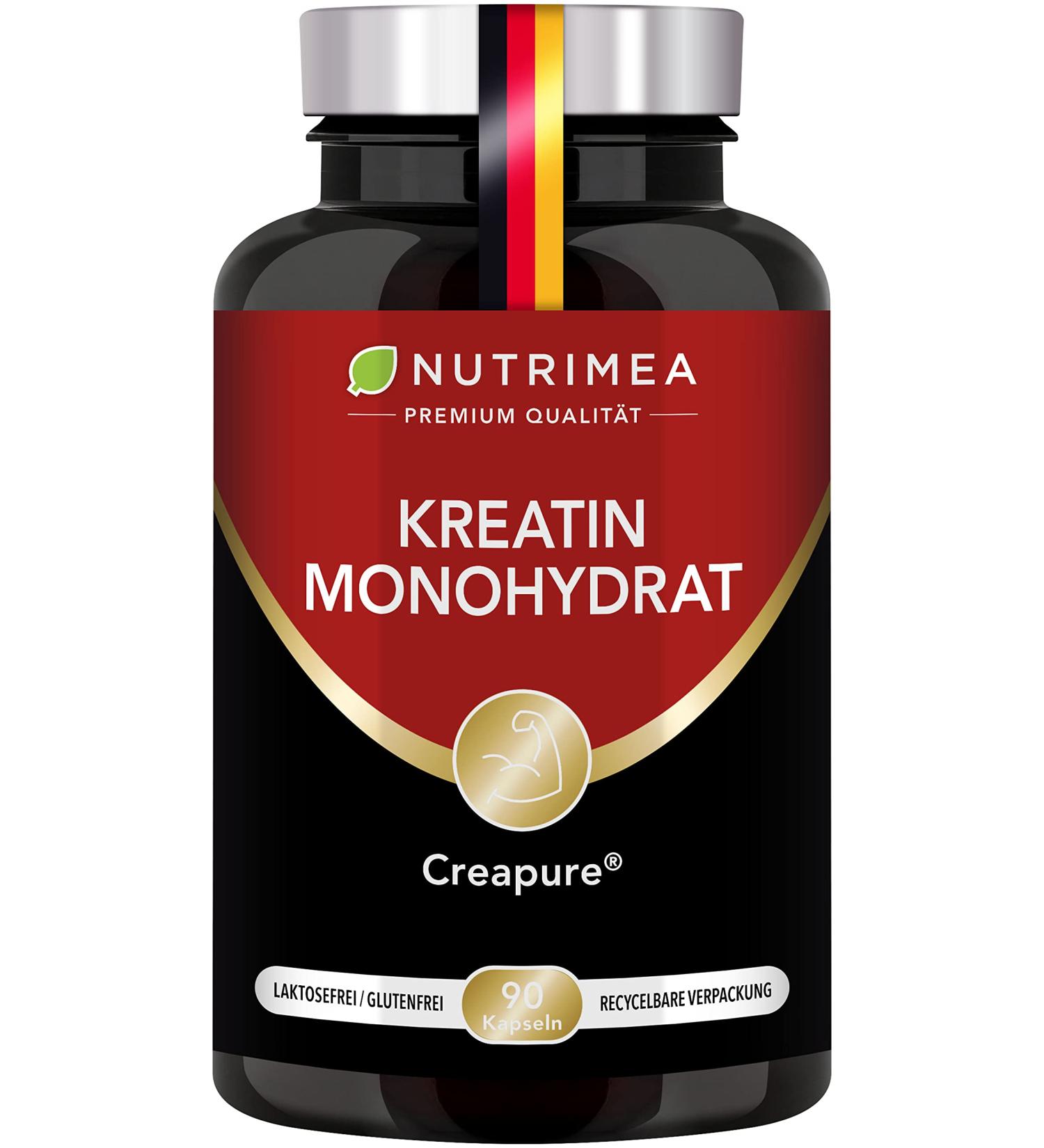 Buy Creatine Monohydrate 3000 mg - Creapure Vegan Capsules | 100% Pure No Additives for Optimal Performance | Vitality & Strength - 90 Capsules - Nutrimea - Buy Online on GoSupps.com