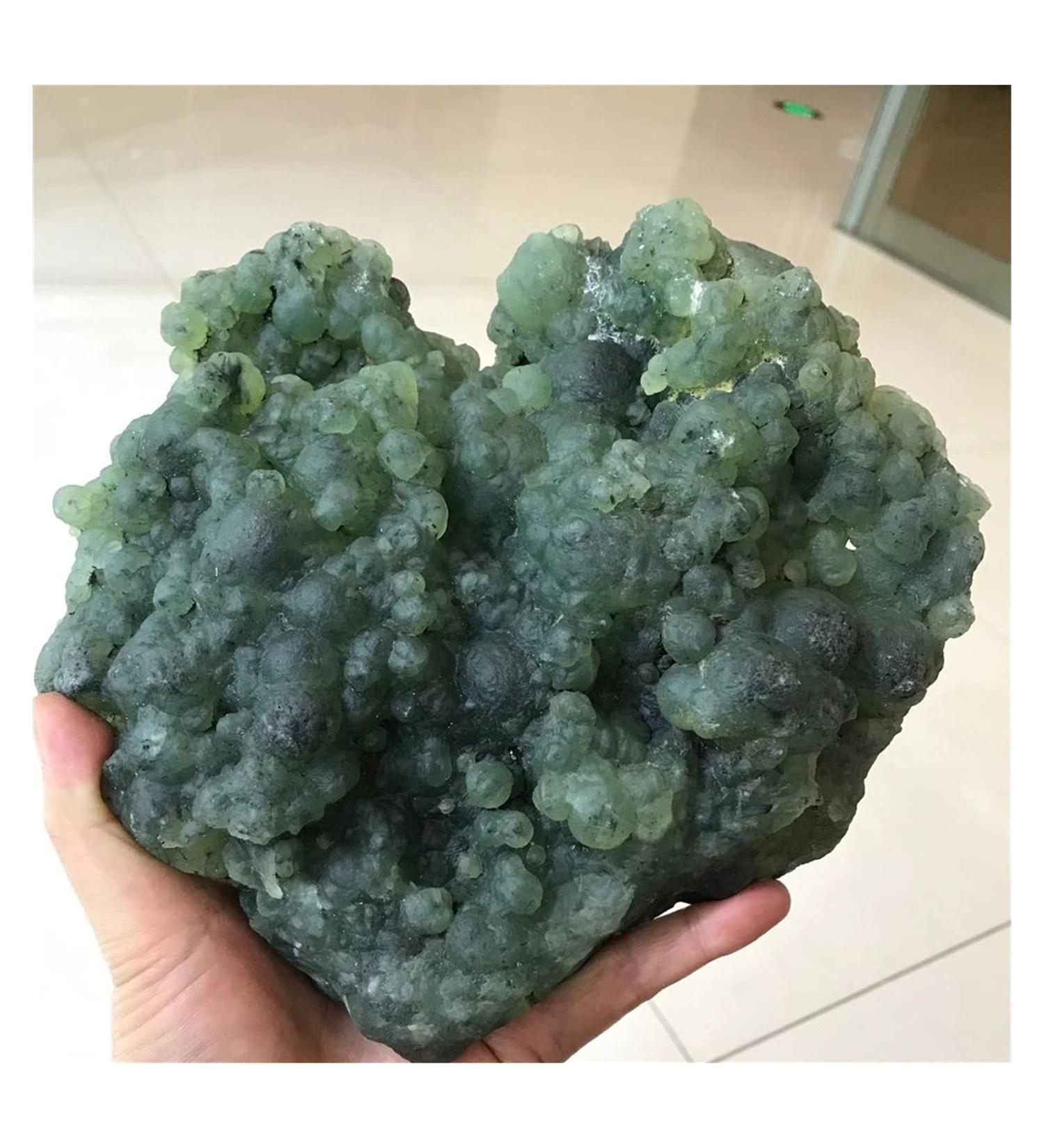 Crystal Rough Natural Crystal Rough Natural Raw Green Prehnite Quartz Crystal Specimens Rough Grape Stone Agate Ore Folk Collectibles (Size : 0.7-0.9kg) - Buy Online on GoSupps.com
