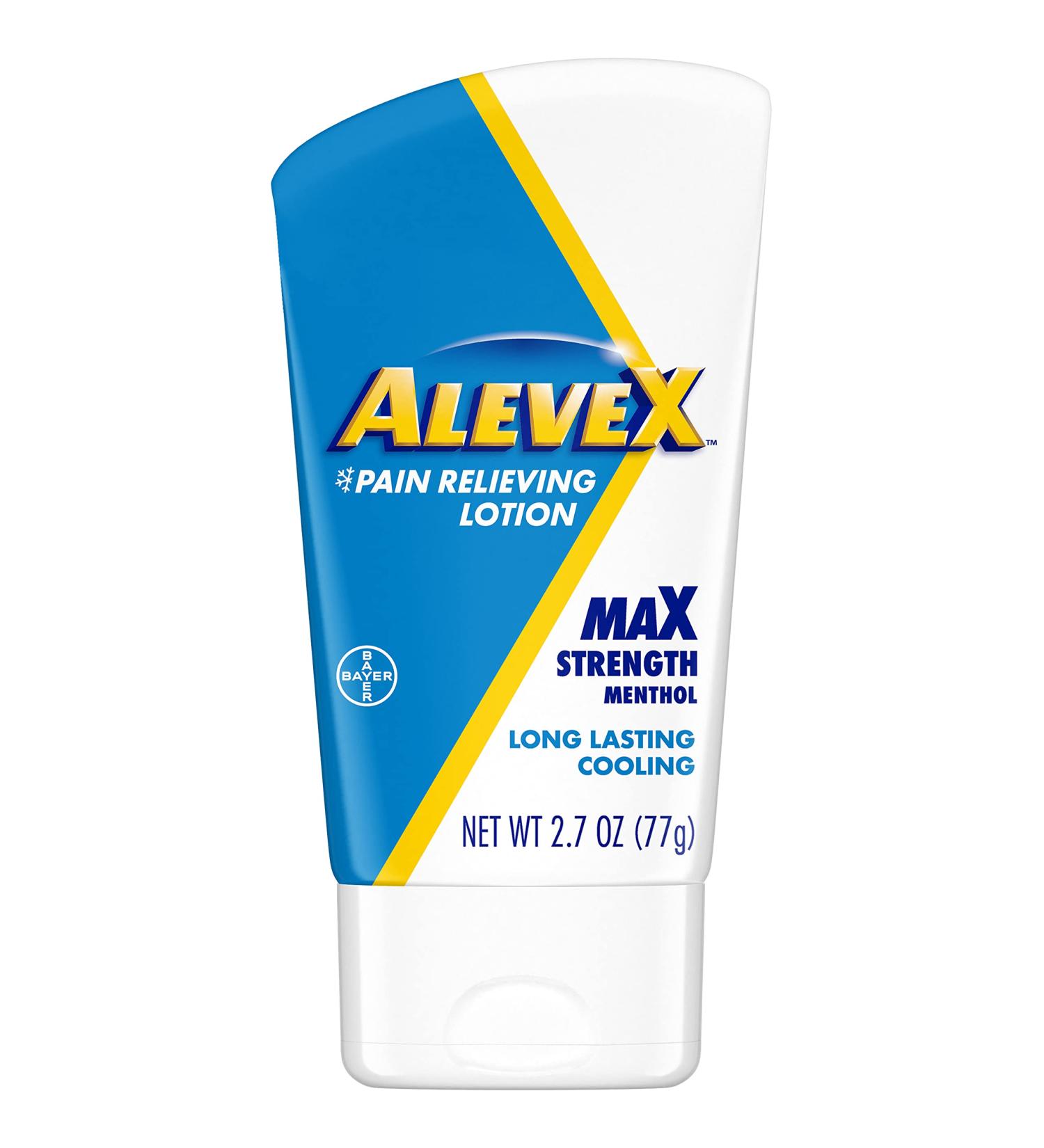 AleveX Pain Relieving Lotion 2.7oz Tube - Powerful and Long Lasting Relief for Joint & Muscle Pain - Buy Online on GoSupps.com