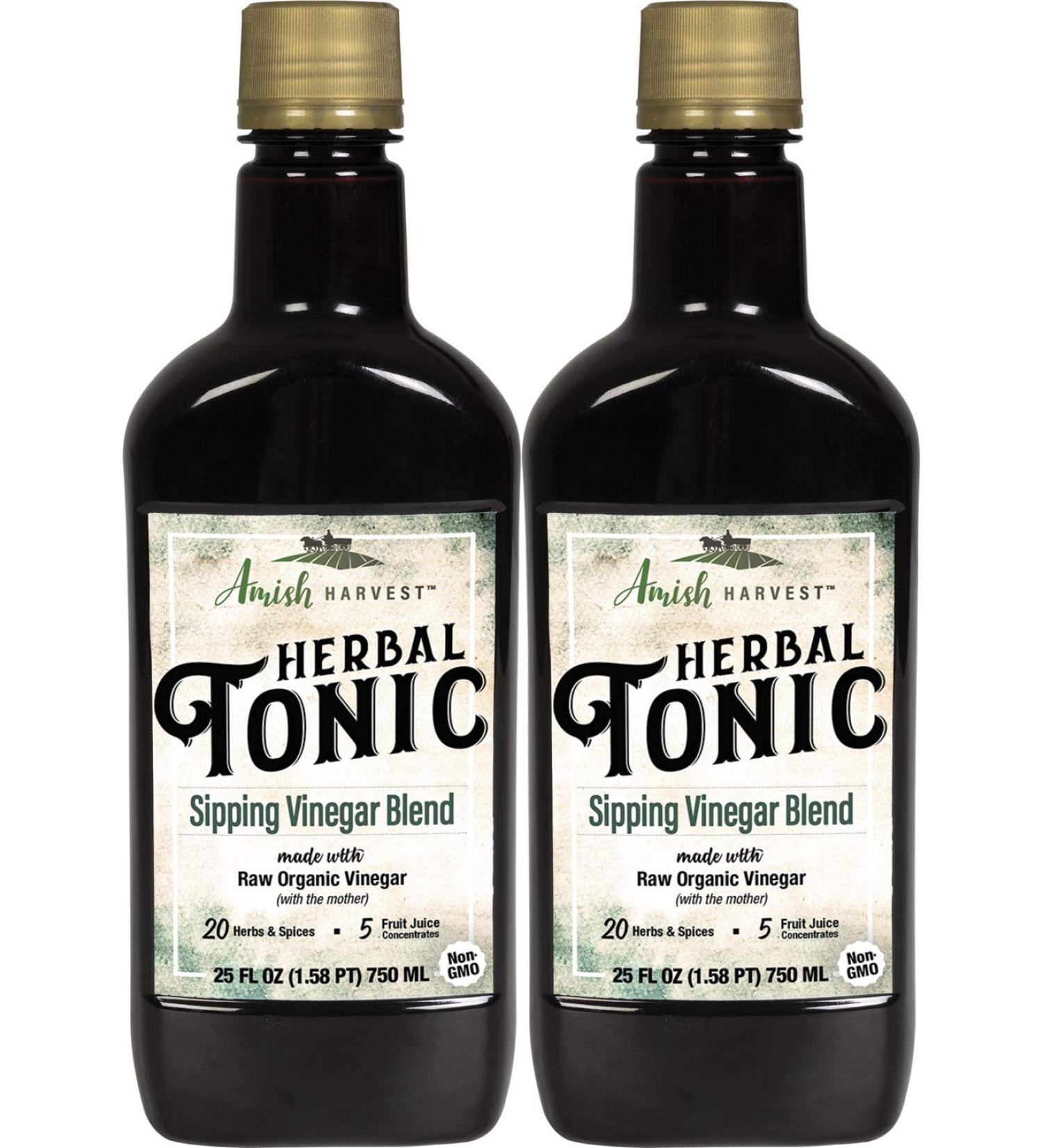 Yoder Naturals Herbal Tonic Apple Cider Vinegar Supplement 25 fl oz (2 Pack) - Buy Online on GoSupps.com