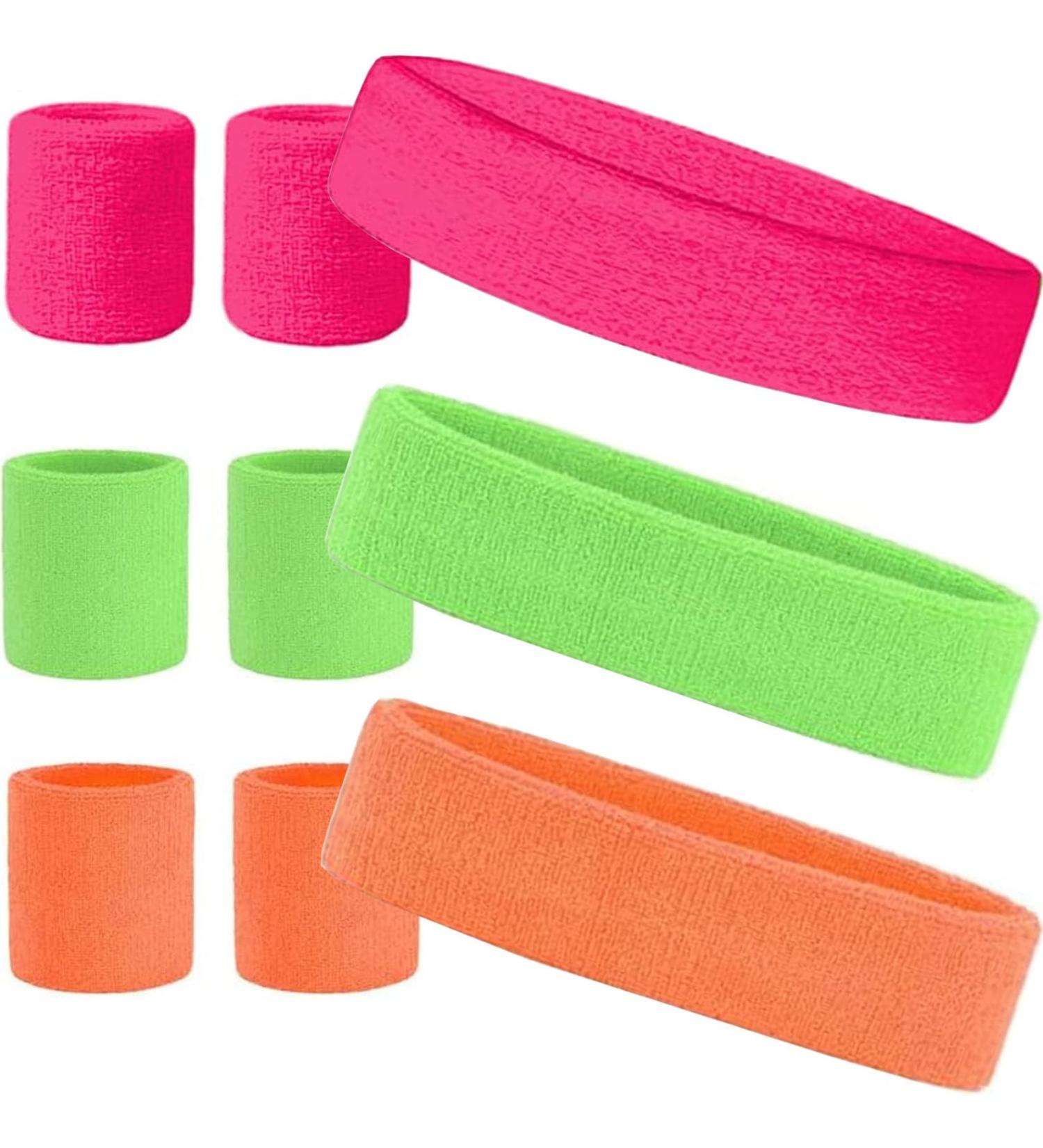 Ykhsuaou 9-Piece Neon Welding Band Set | 80s Headbands & Wristbands for Sports & Carnival | Perfect for St. Patrick's Day - Buy Online on GoSupps.com
