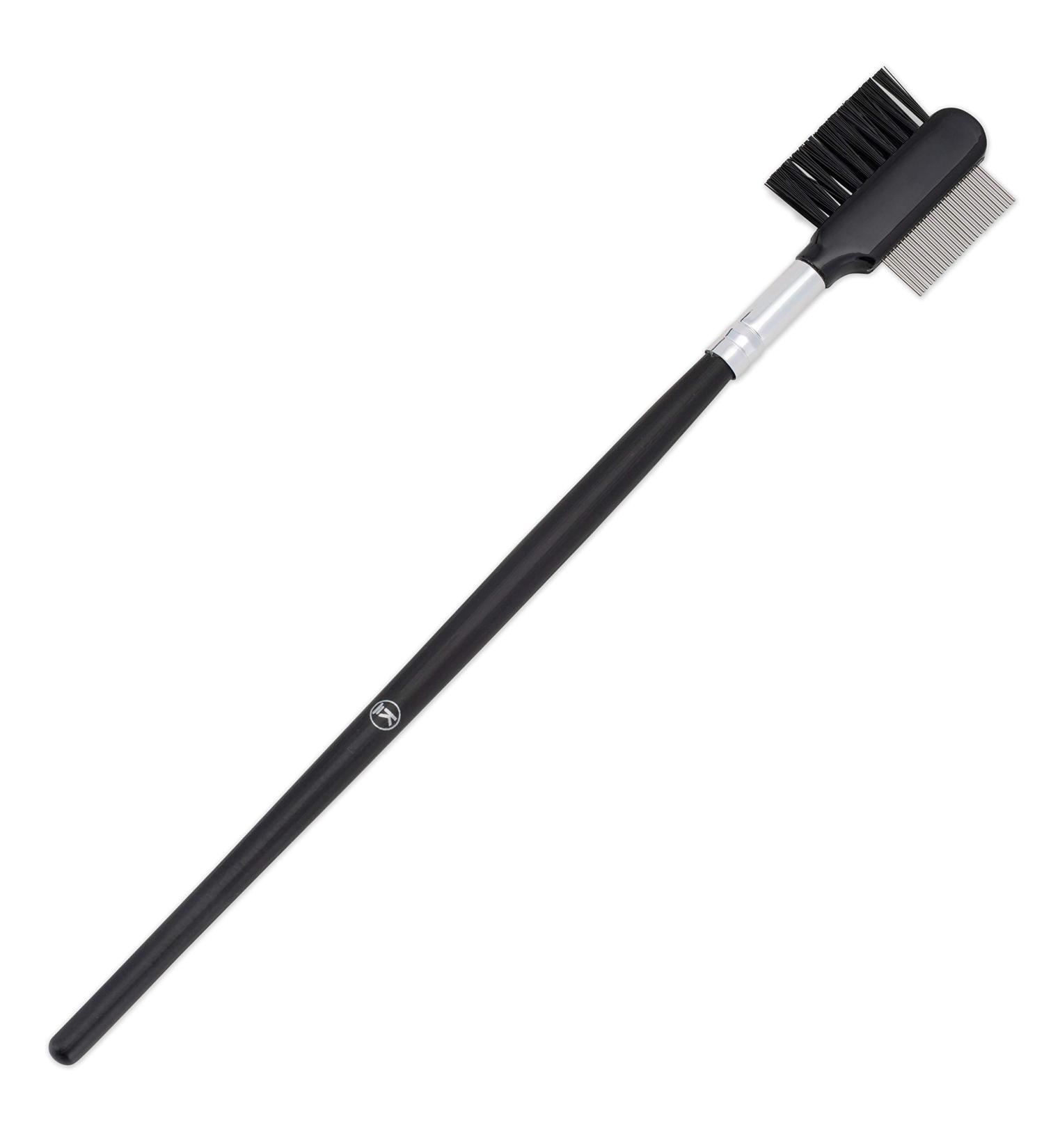 K-Pro 2-in-1 Eyebrow Brush & Eyelash Comb - Metal Dual Tool for Perfect Brows & Lashes | International Shipping - Buy Online on GoSupps.com